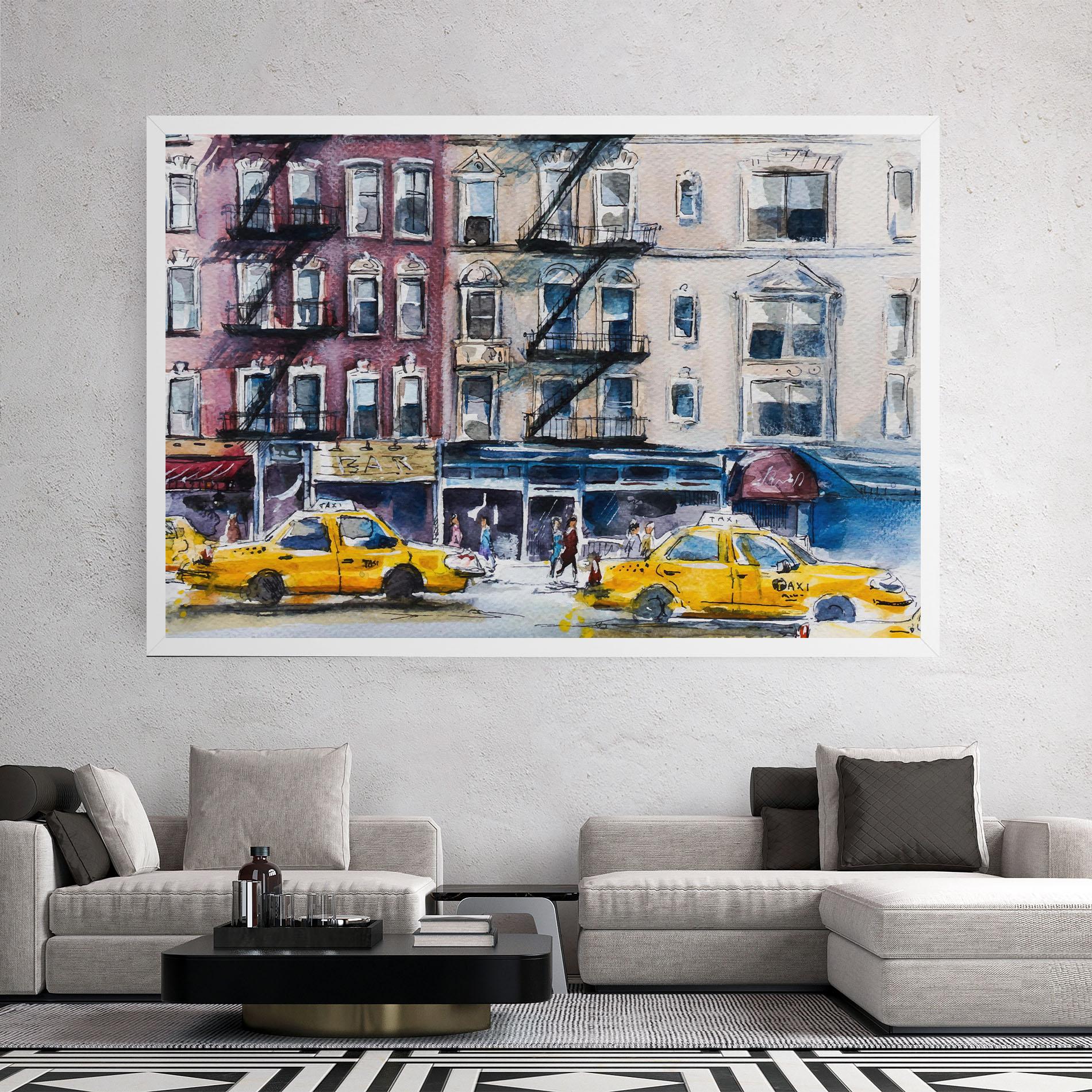 Vászonkép Newyork Taxi mockup 2