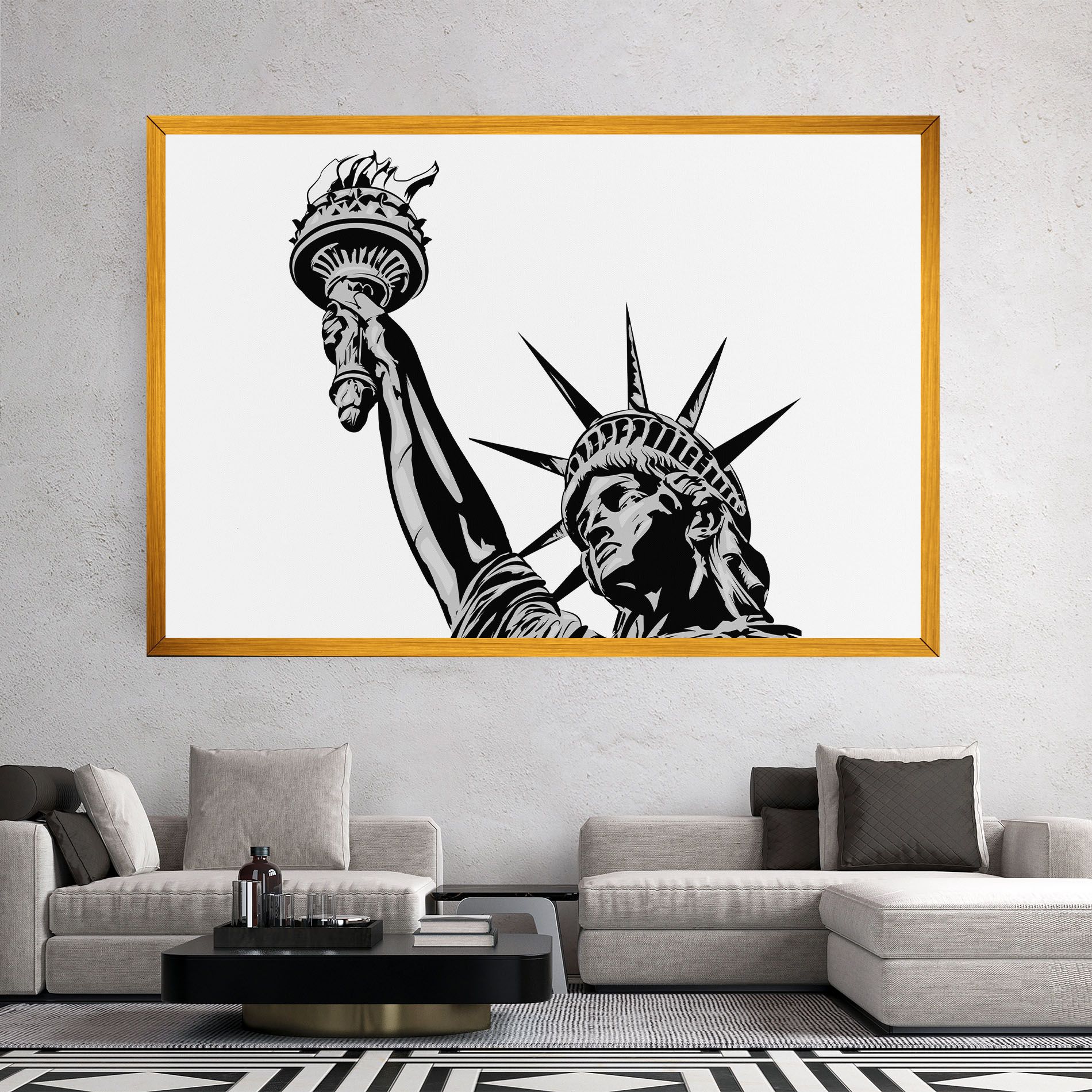 Liberty Statue Head mockup 2