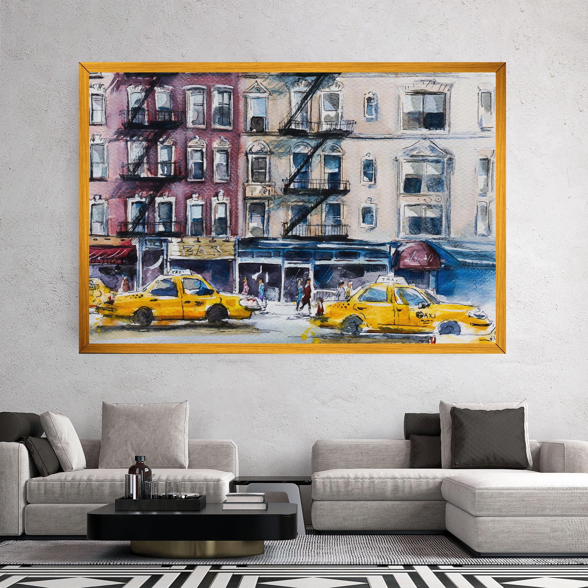 Vászonkép Newyork Taxi mockup 2