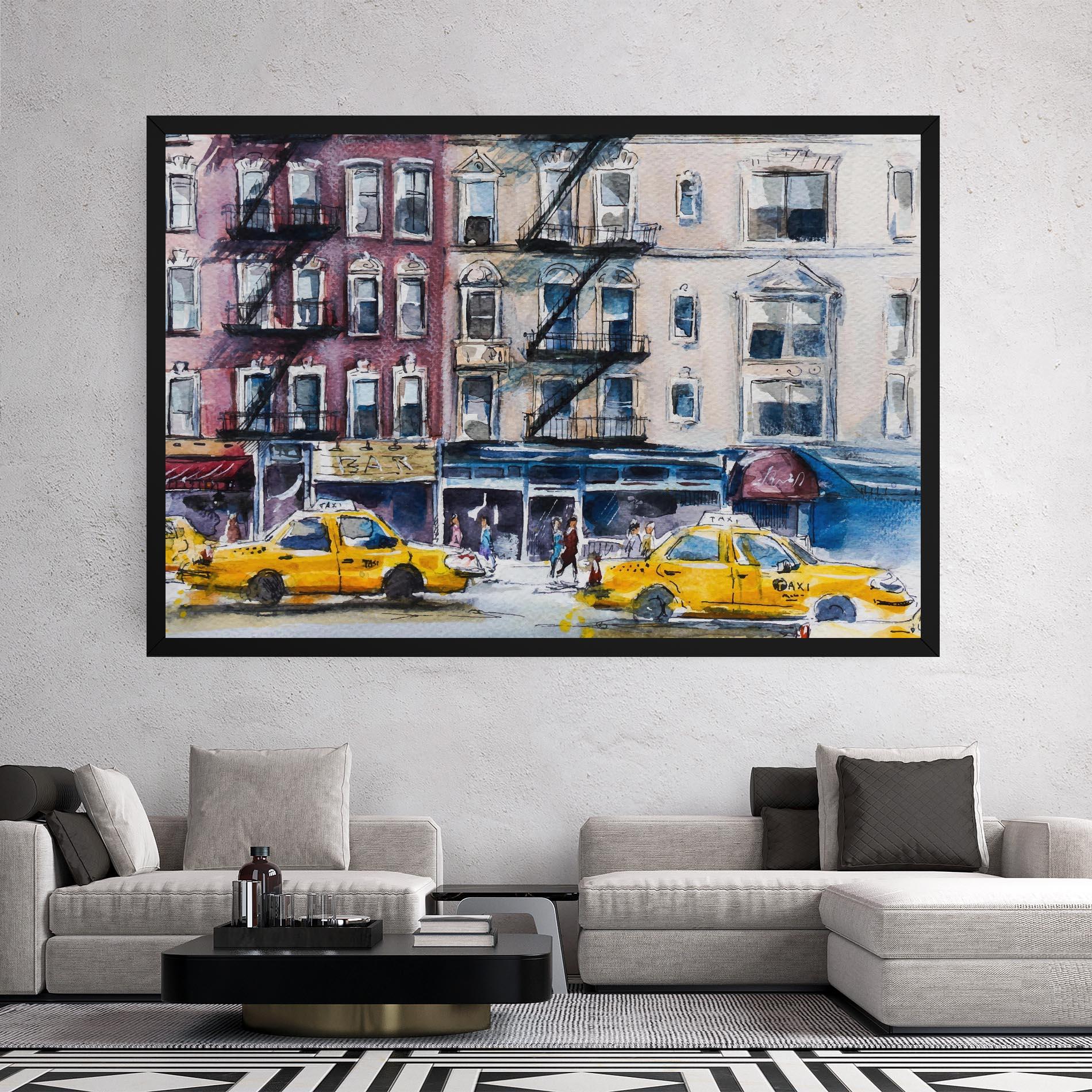 Vászonkép Newyork Taxi mockup 2