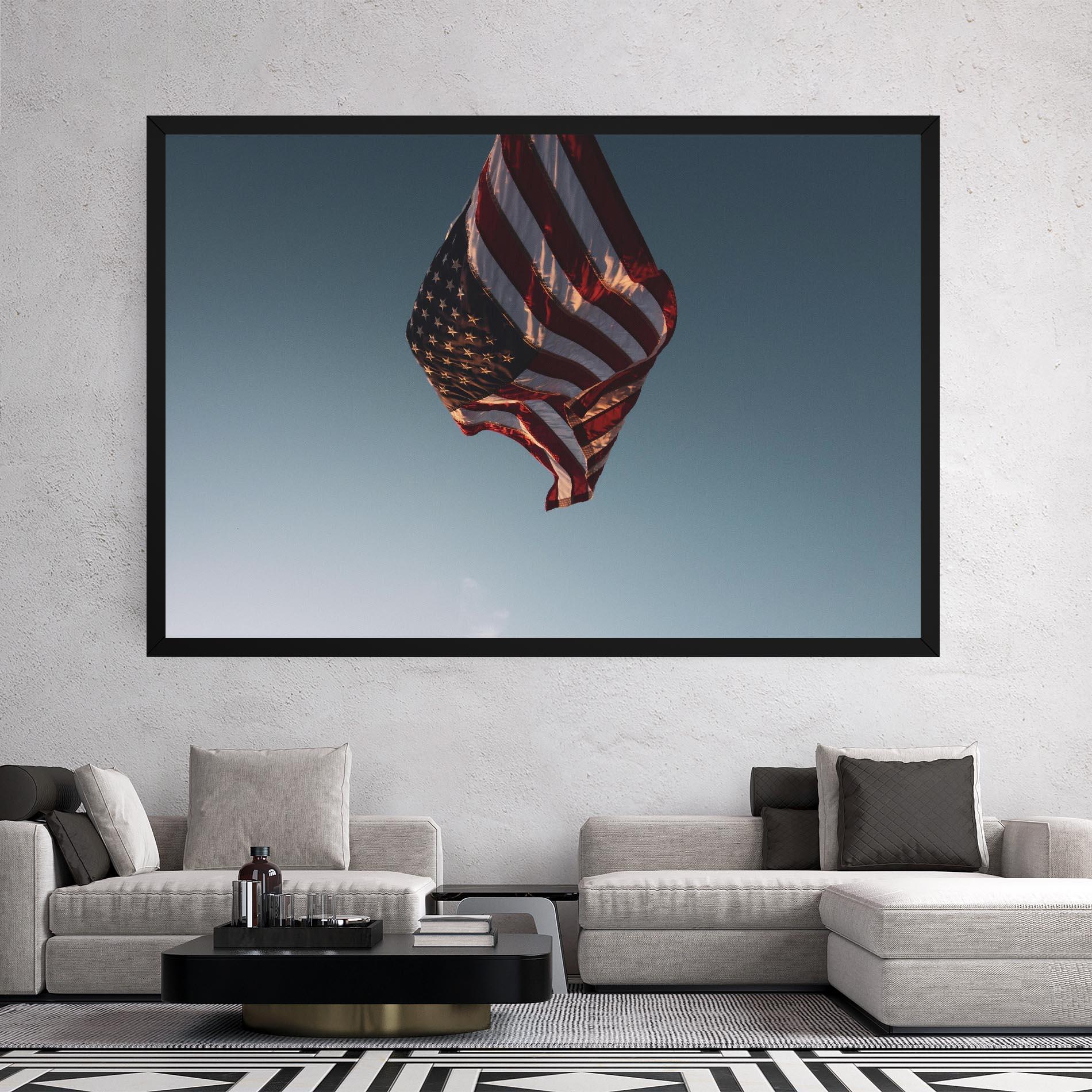 Vászonkép Usa Flag mockup 2