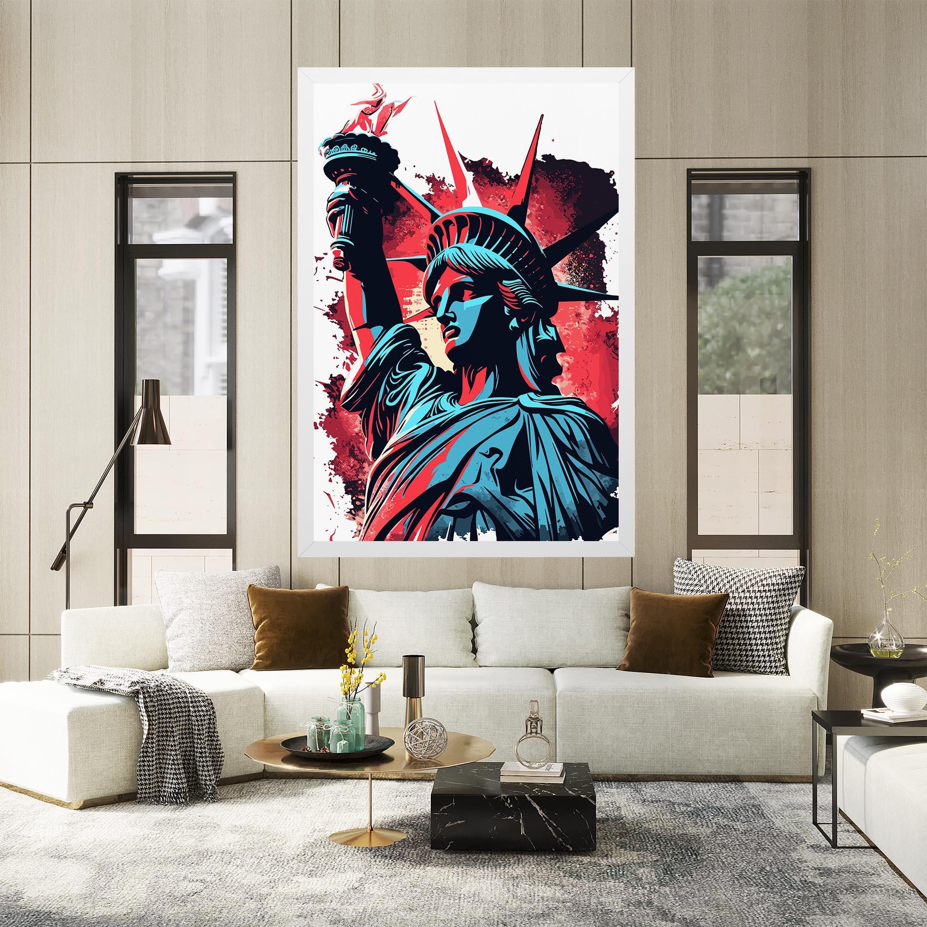 Vászonkép Liberty Statue Art mockup 2