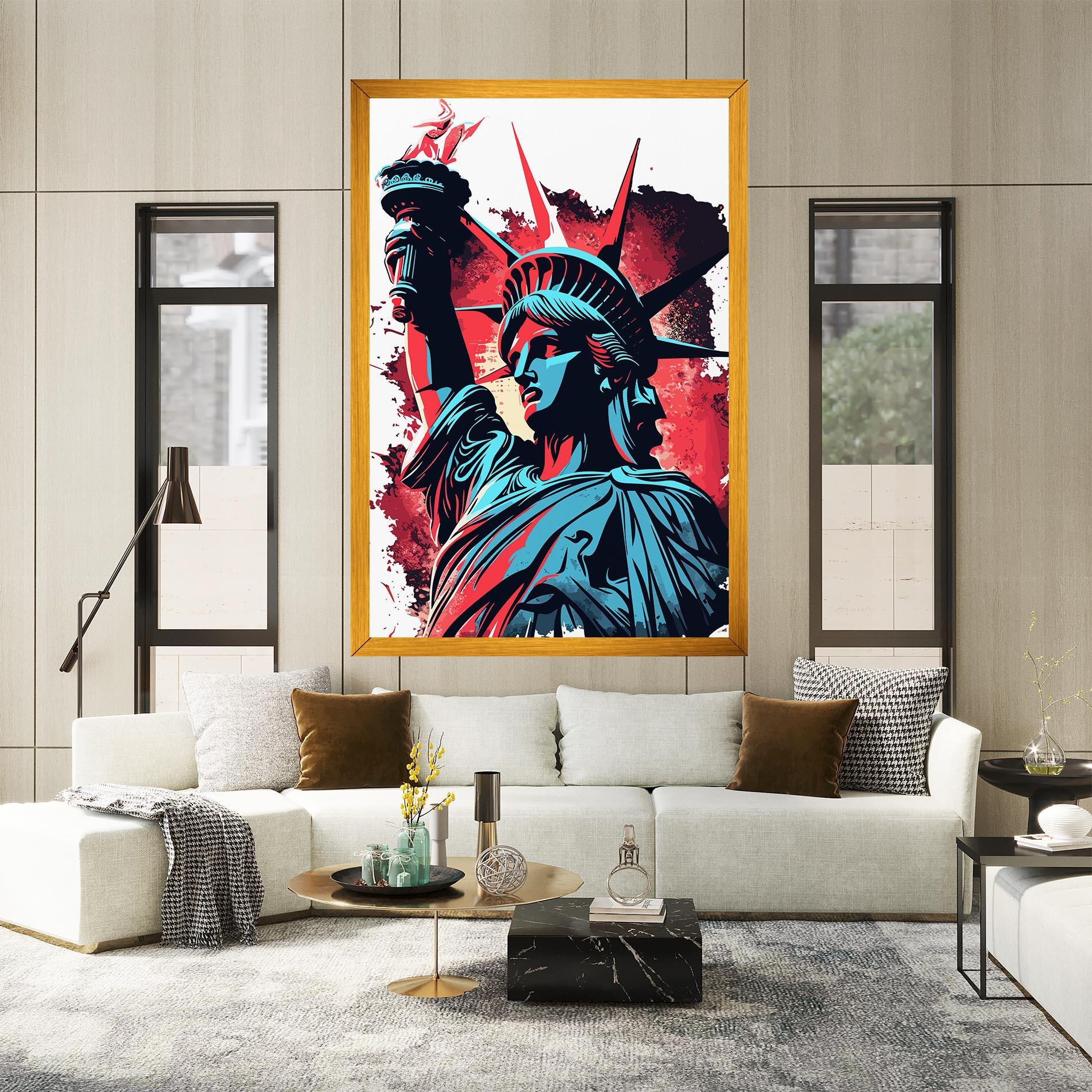 Vászonkép Liberty Statue Art mockup 2