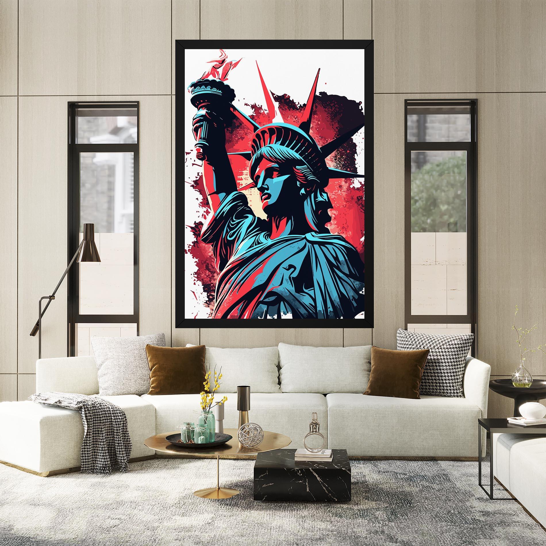 Vászonkép Liberty Statue Art mockup 2