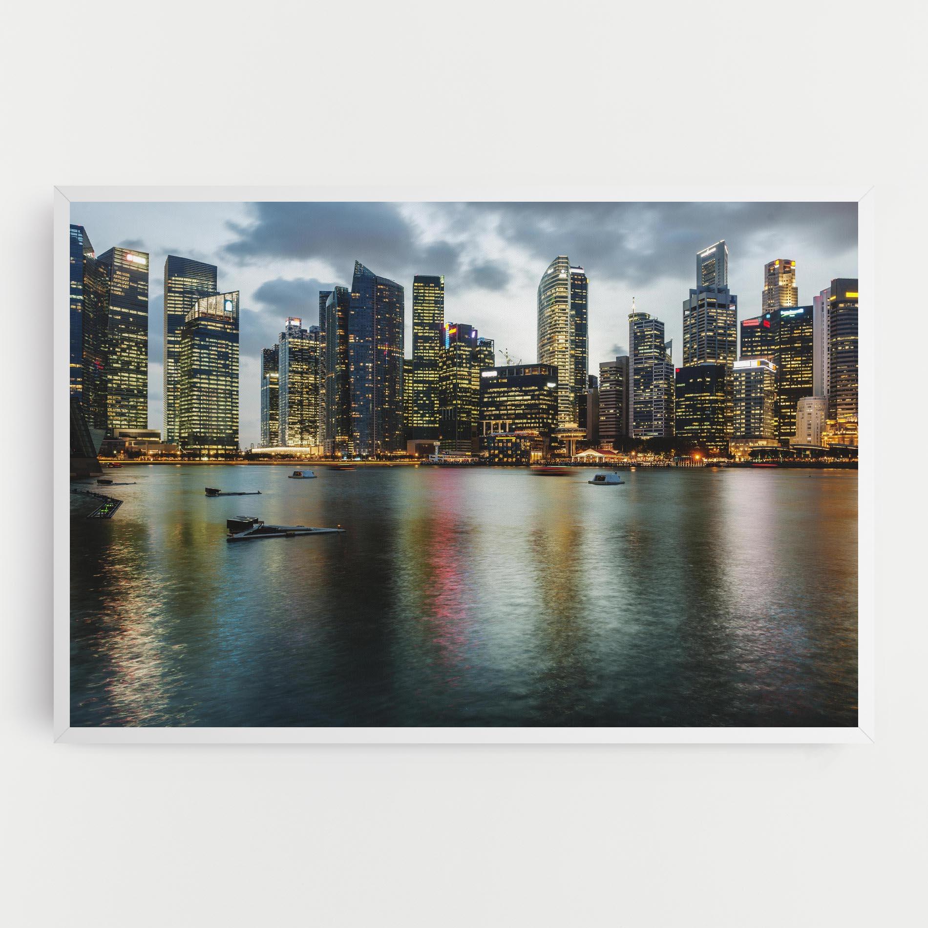 Vászonkép Singapore Skyline mockup 0