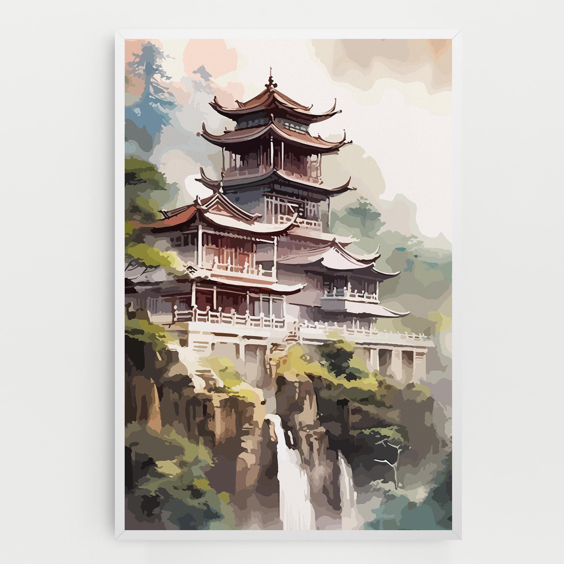 Vászonkép Temple Painting mockup 0