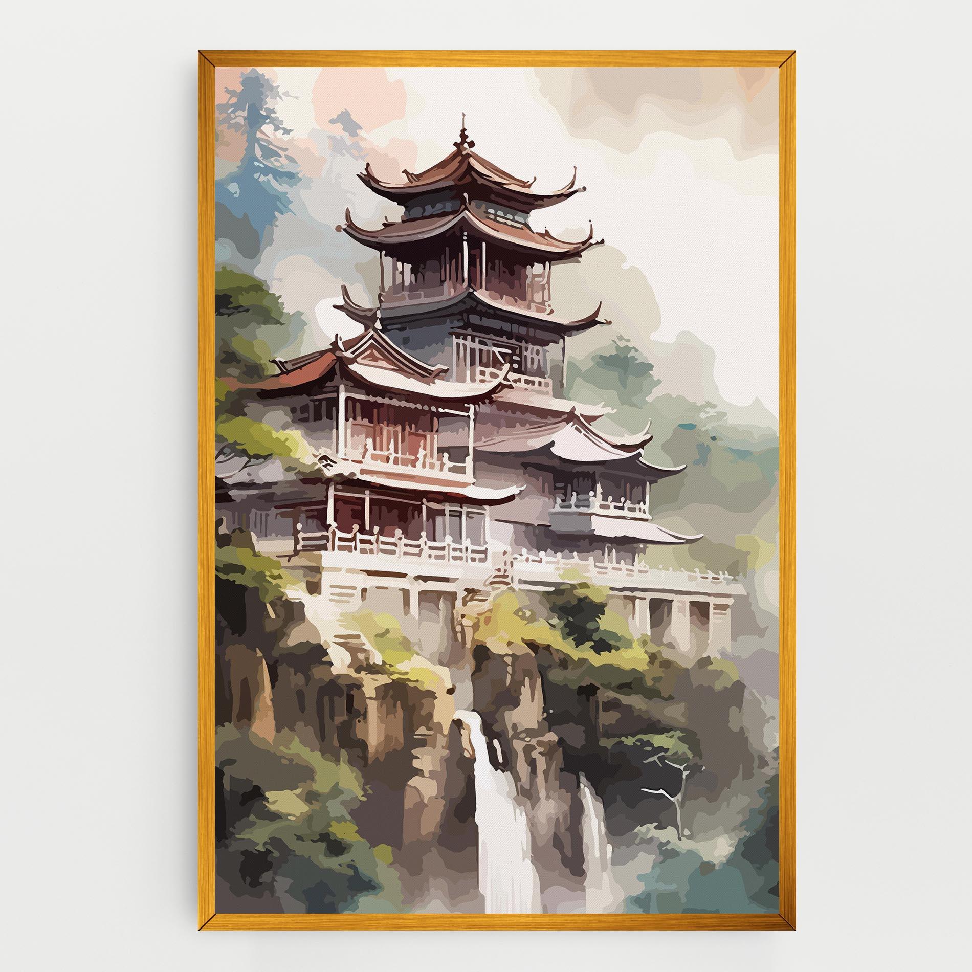 Vászonkép Temple Painting mockup 0