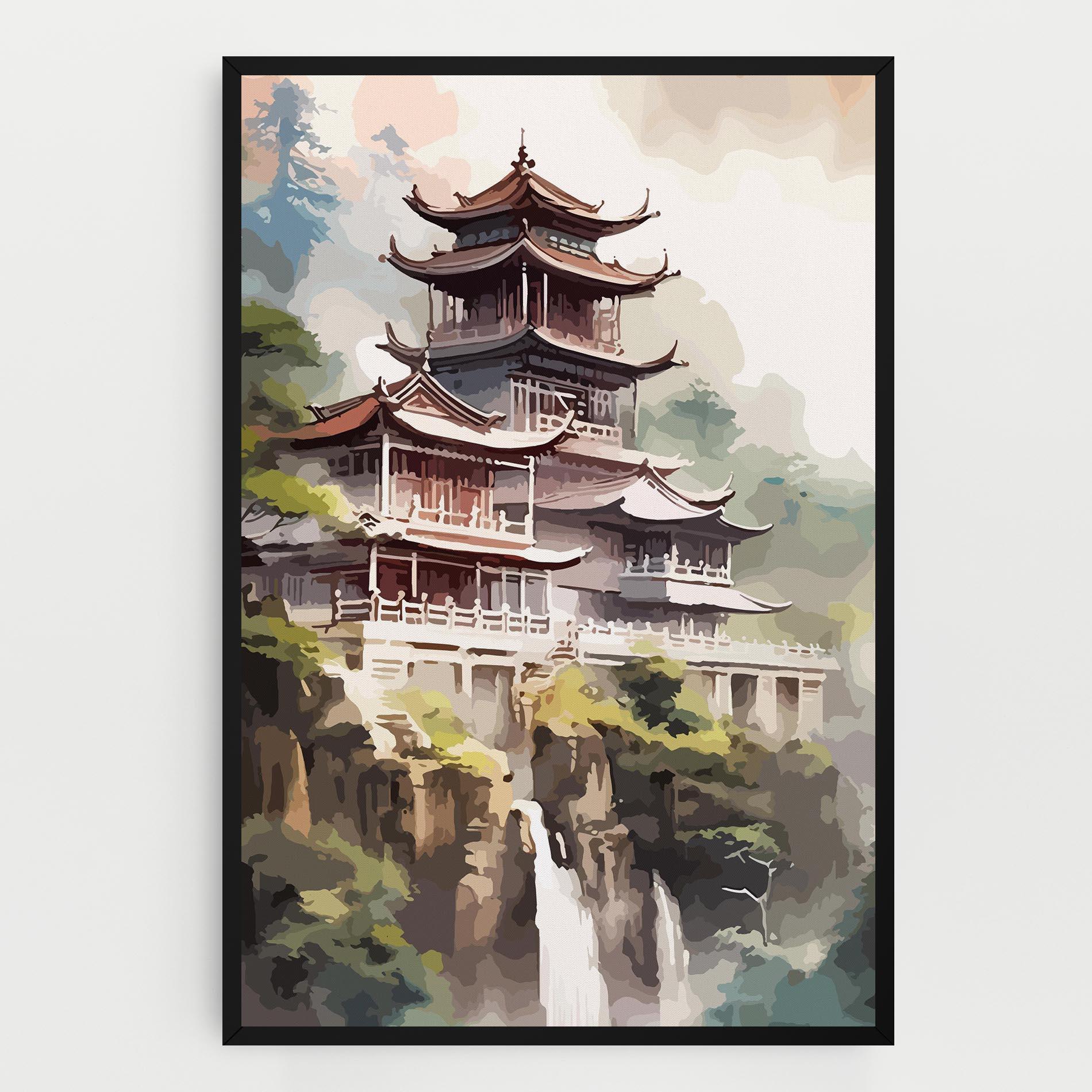 Vászonkép Temple Painting mockup 0
