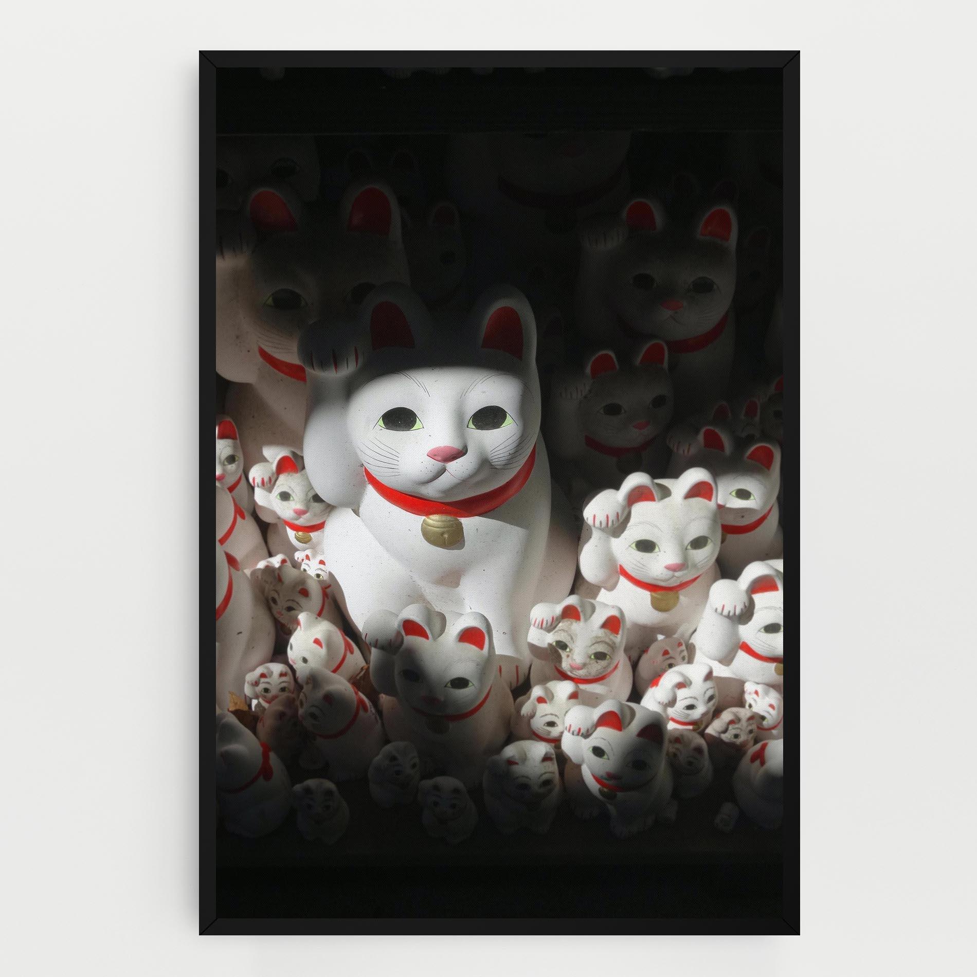 Vászonkép White Lucky Cats mockup 0