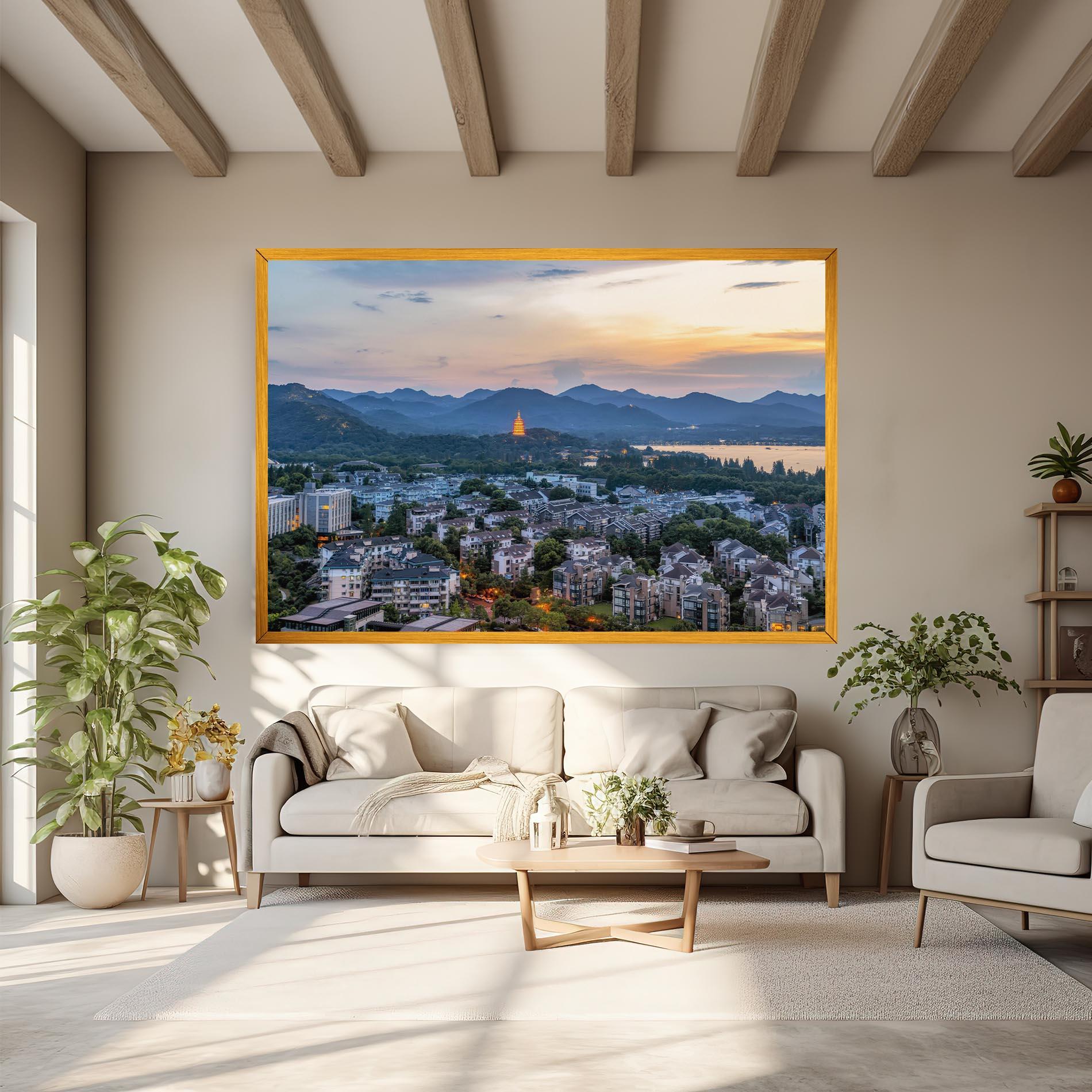 Vászonkép Hangzhou China mockup 6