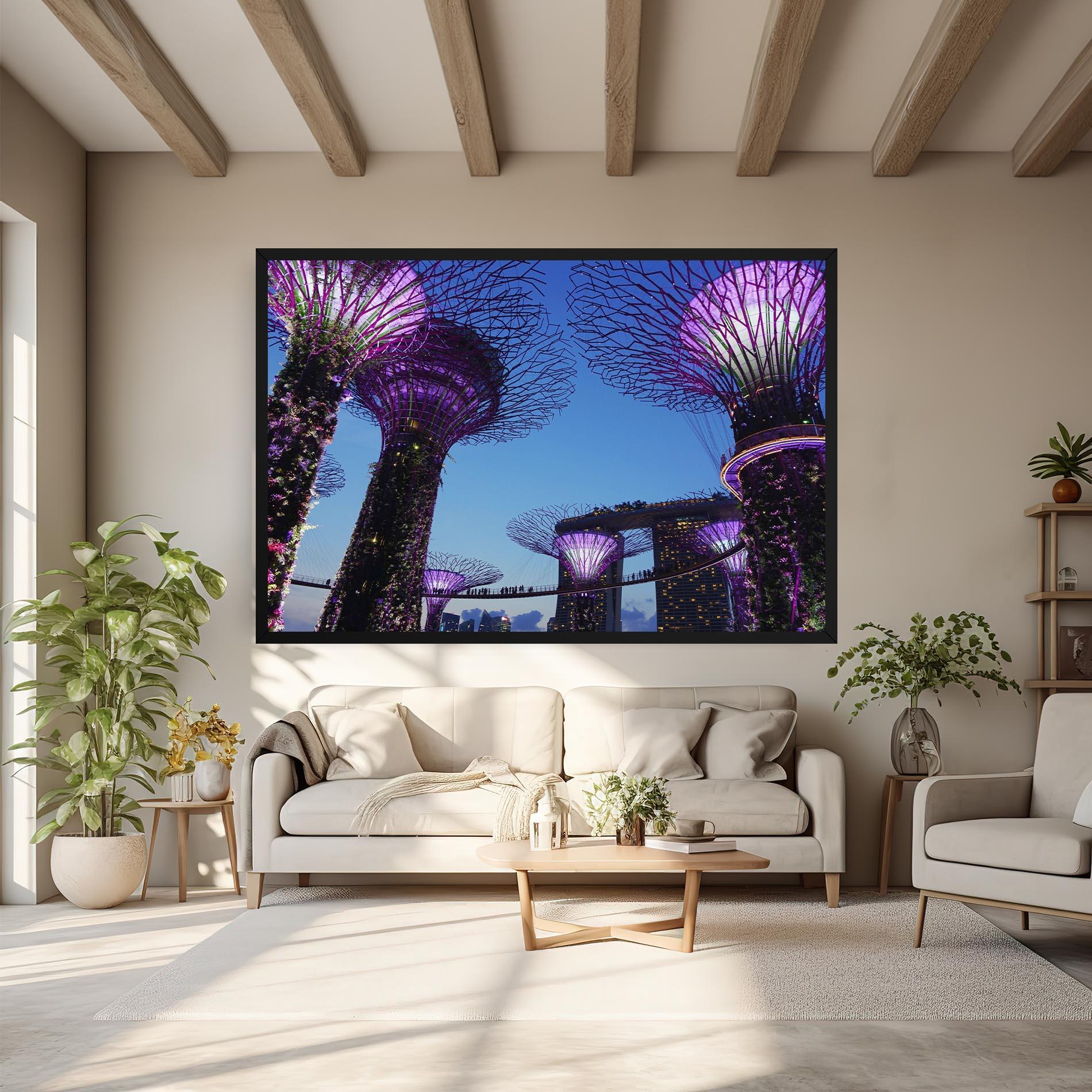 Vászonkép Gardens By The Bay mockup 6