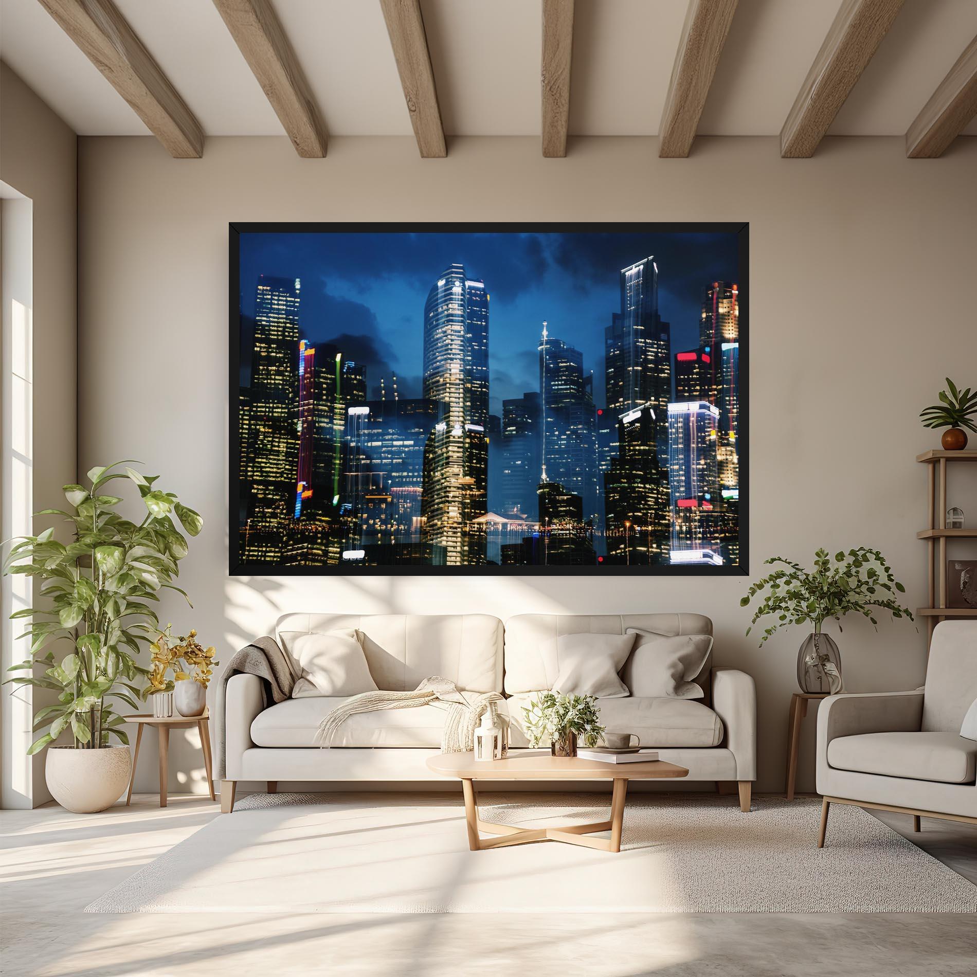 Vászonkép Singapore Night mockup 6