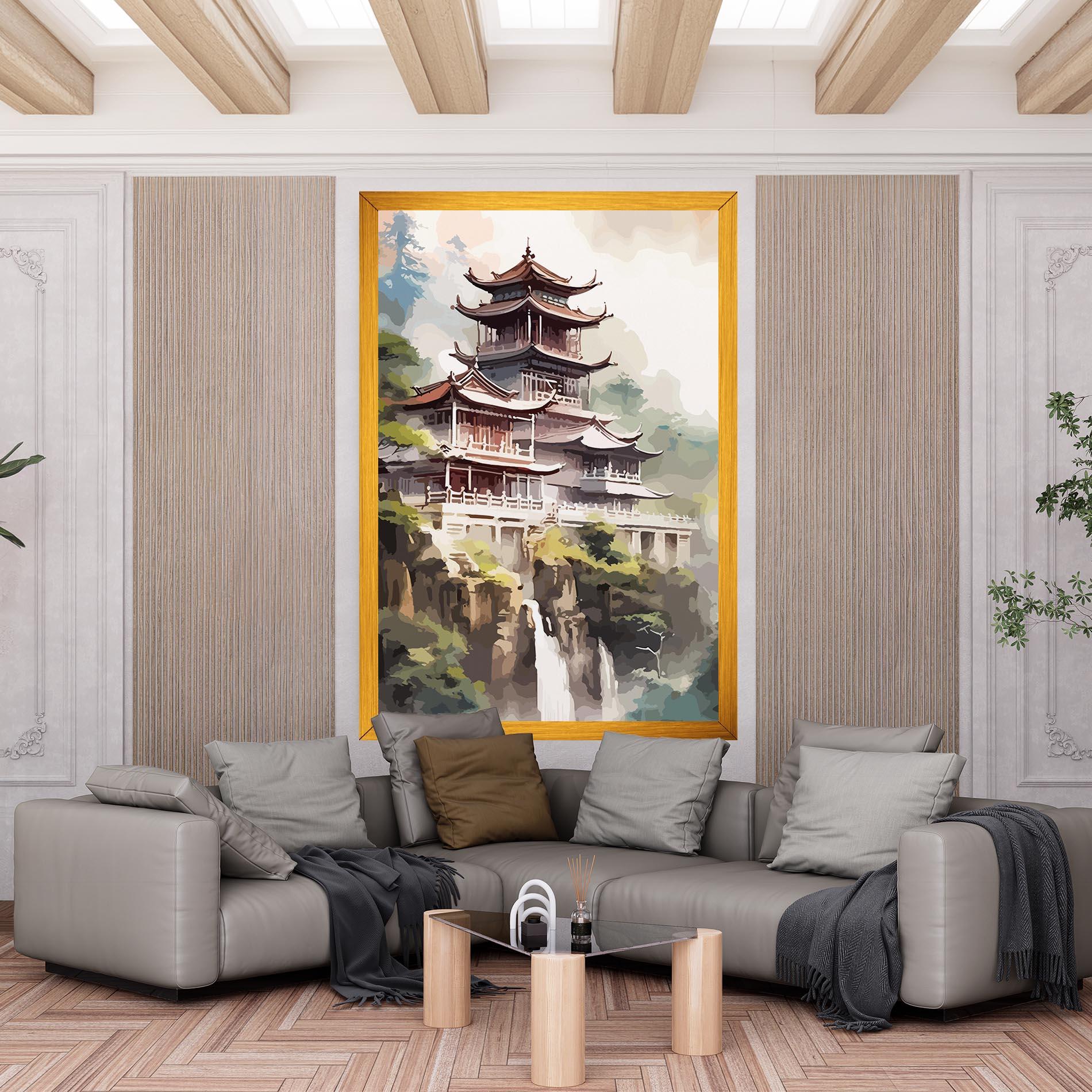 Vászonkép Temple Painting mockup 6