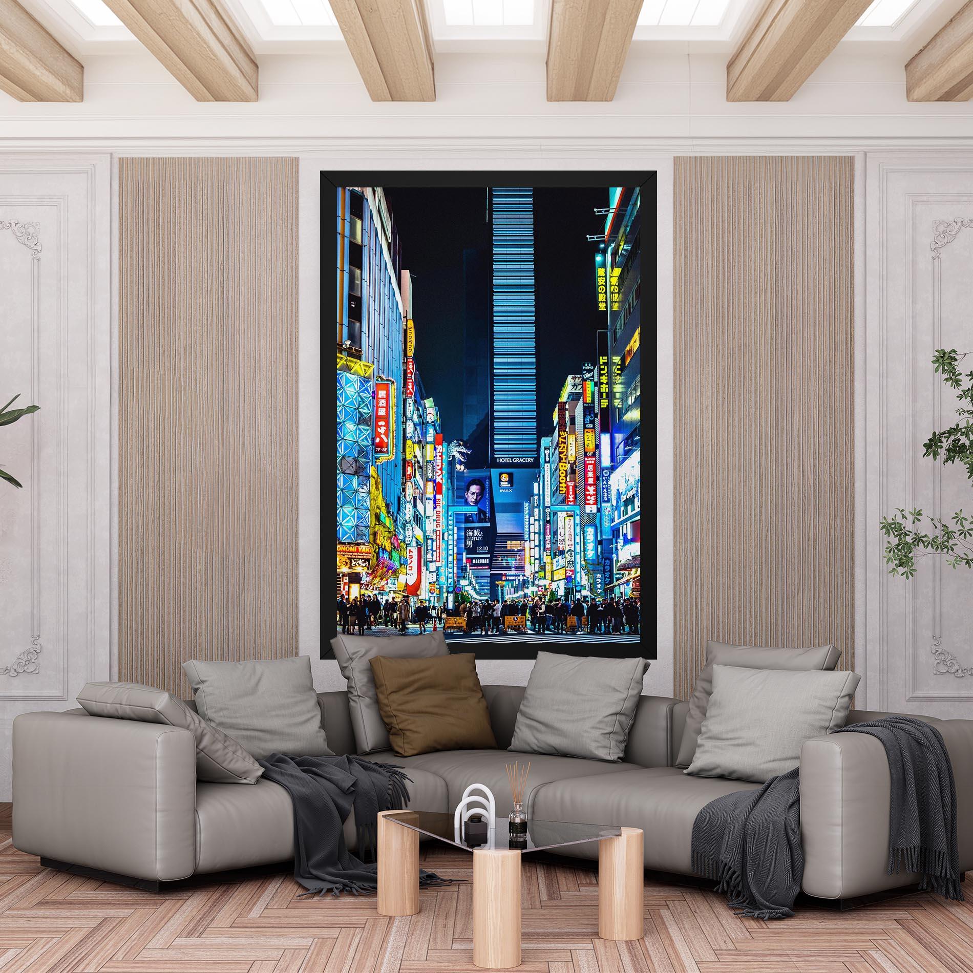 Vászonkép Colorful City Lights mockup 6