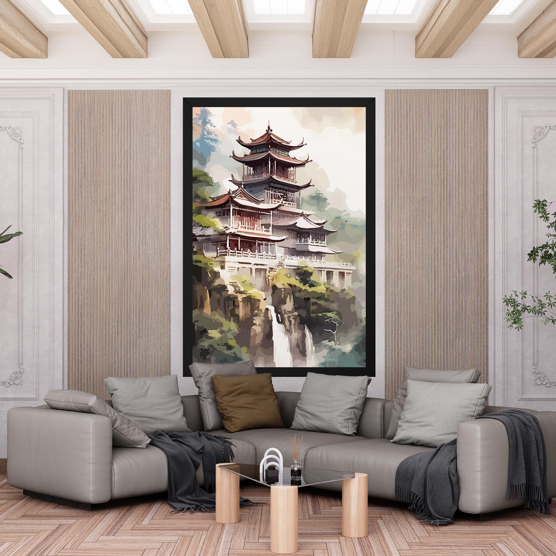 Vászonkép Temple Painting mockup 6