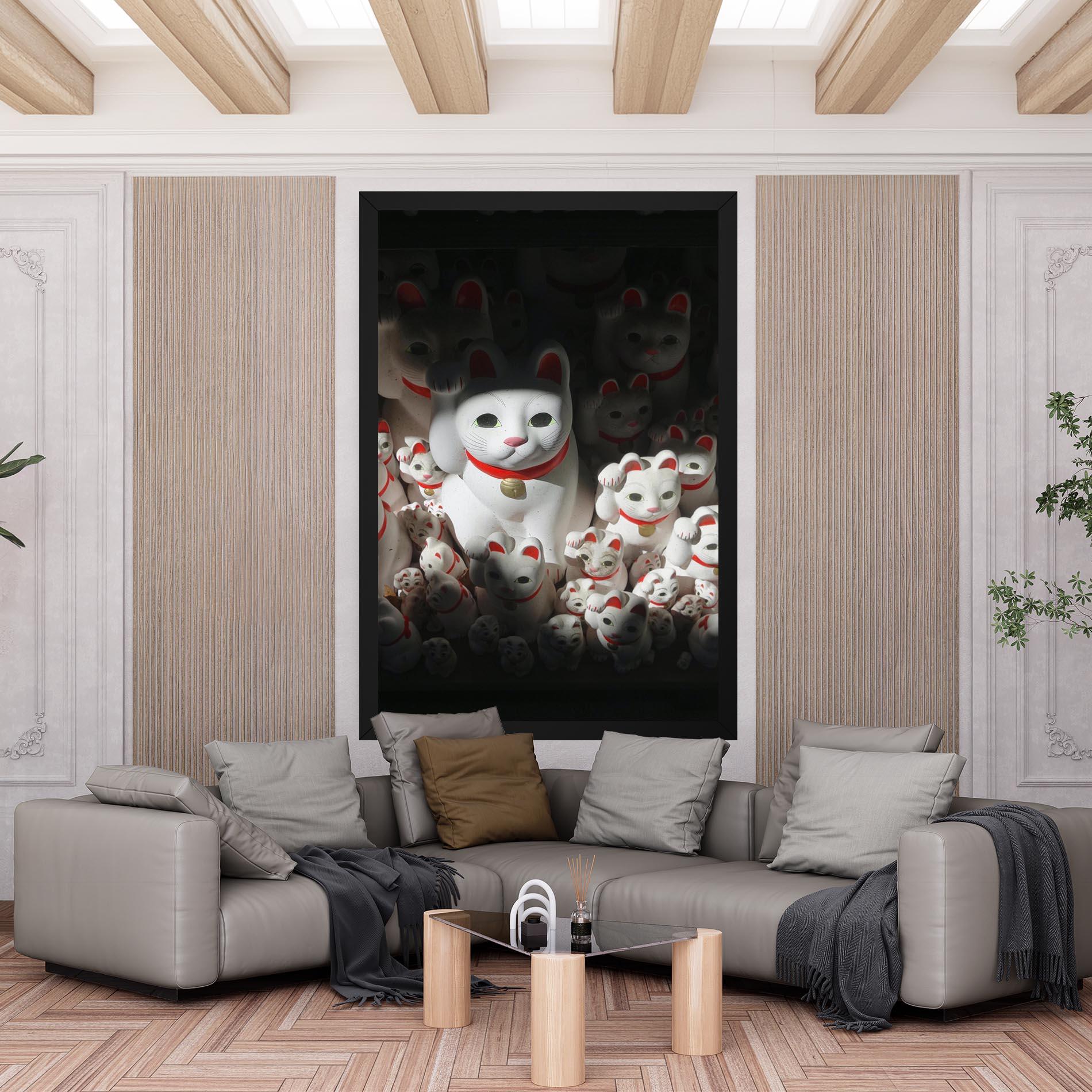 Vászonkép White Lucky Cats mockup 6