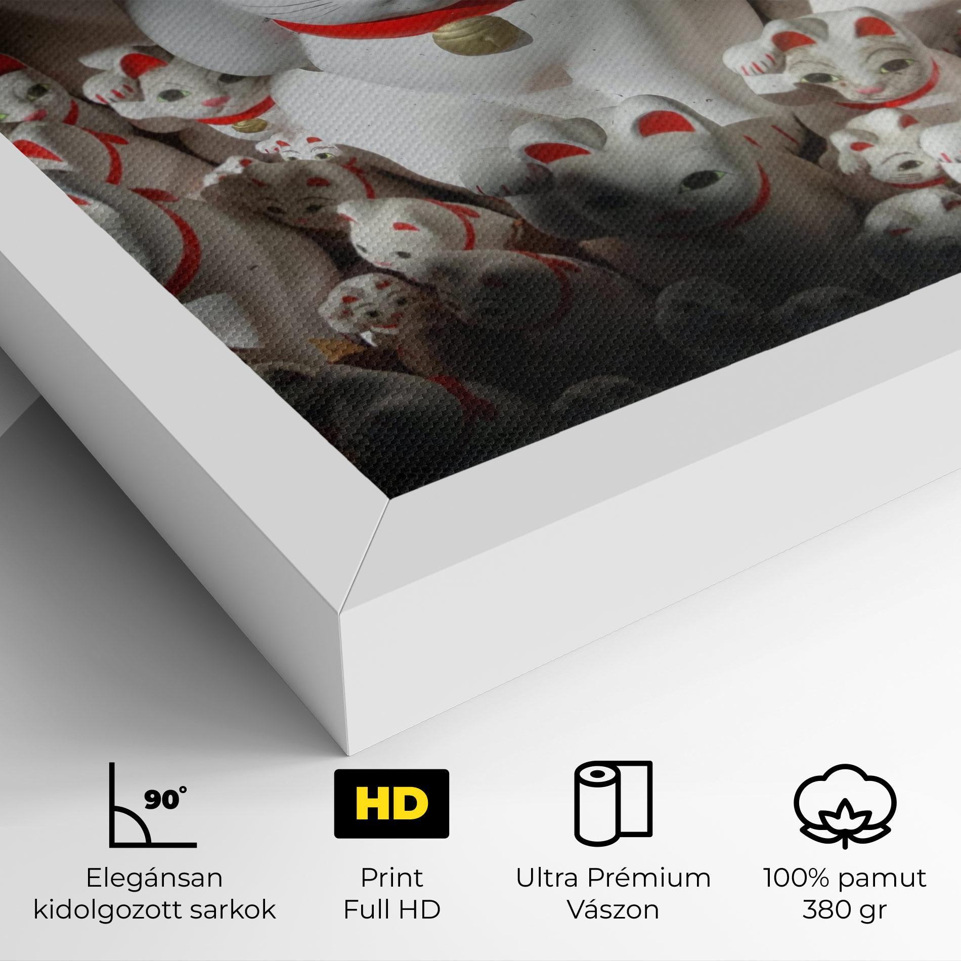 Vászonkép White Lucky Cats mockup 4
