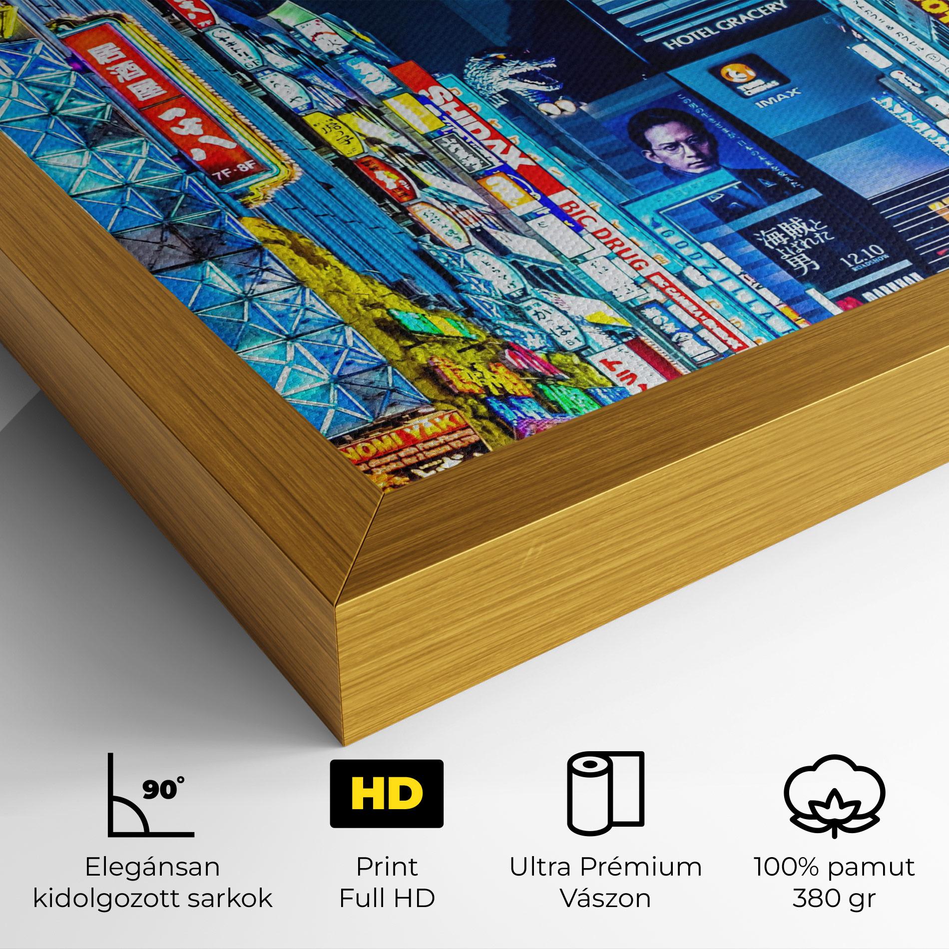 Vászonkép Colorful City Lights mockup 4