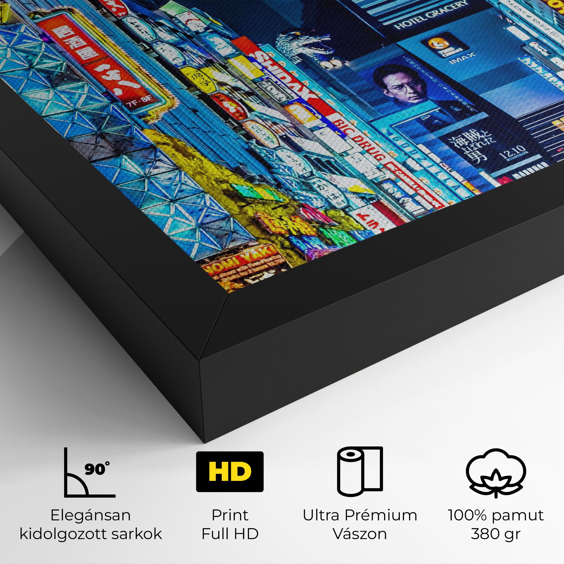 Vászonkép Colorful City Lights mockup 4