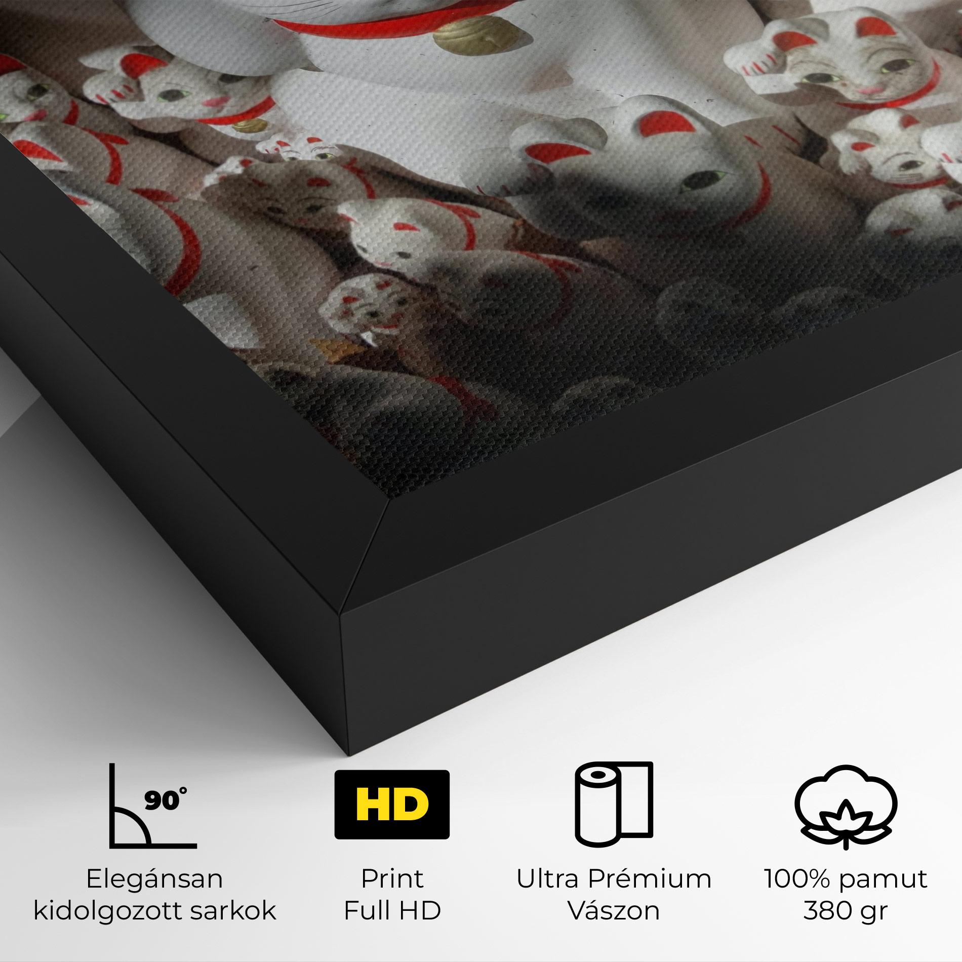 Vászonkép White Lucky Cats mockup 4