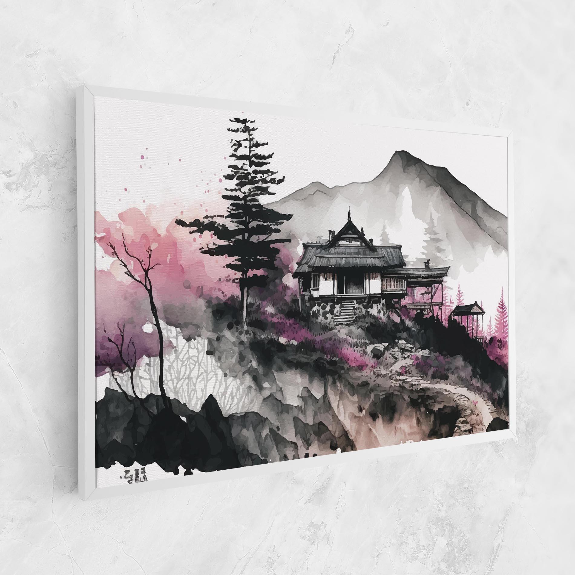 Vászonkép Japanese Temple Art mockup 1