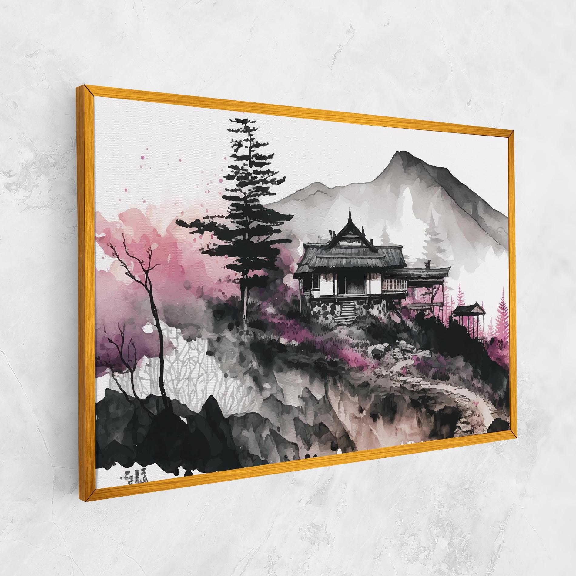 Vászonkép Japanese Temple Art mockup 1