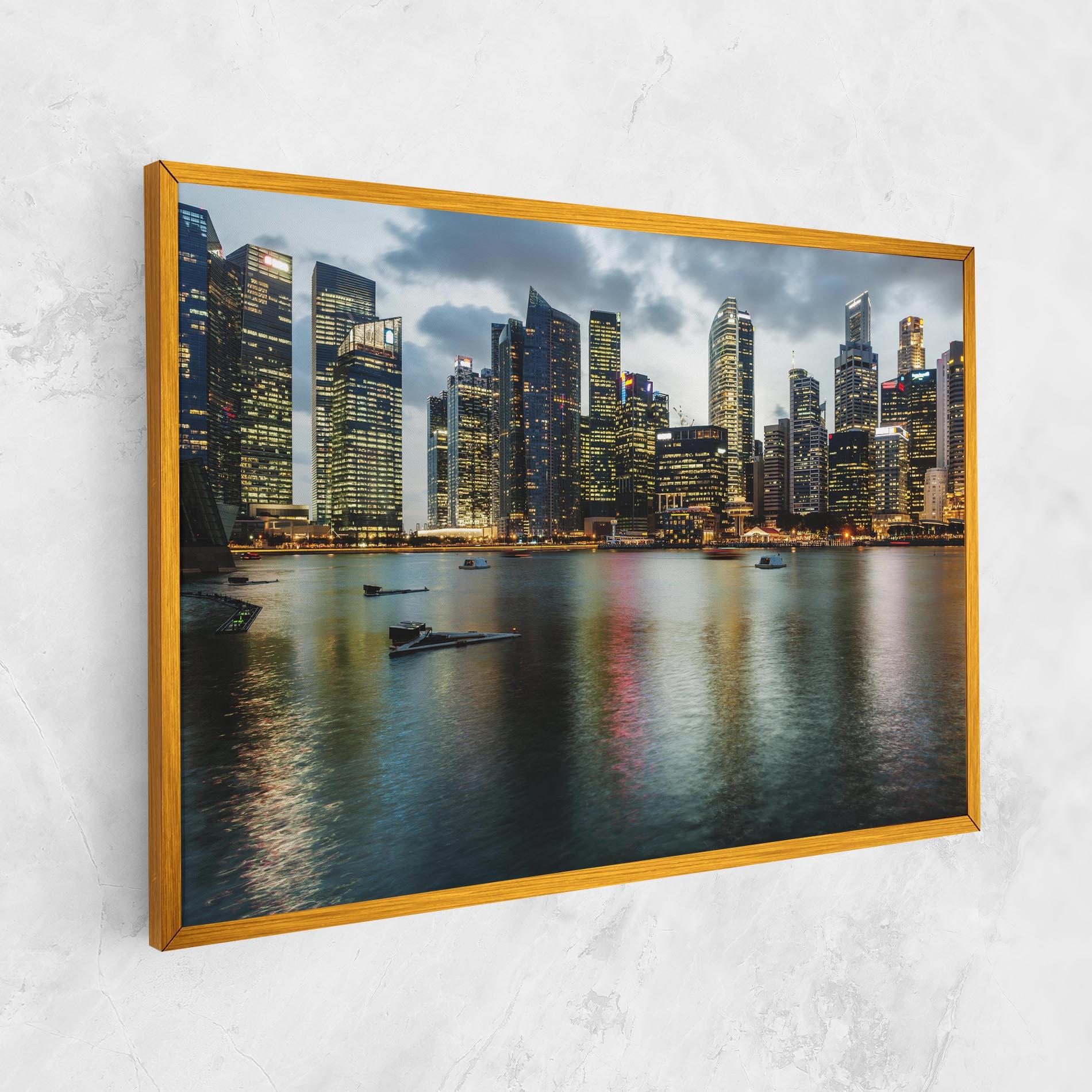 Vászonkép Singapore Skyline mockup 1