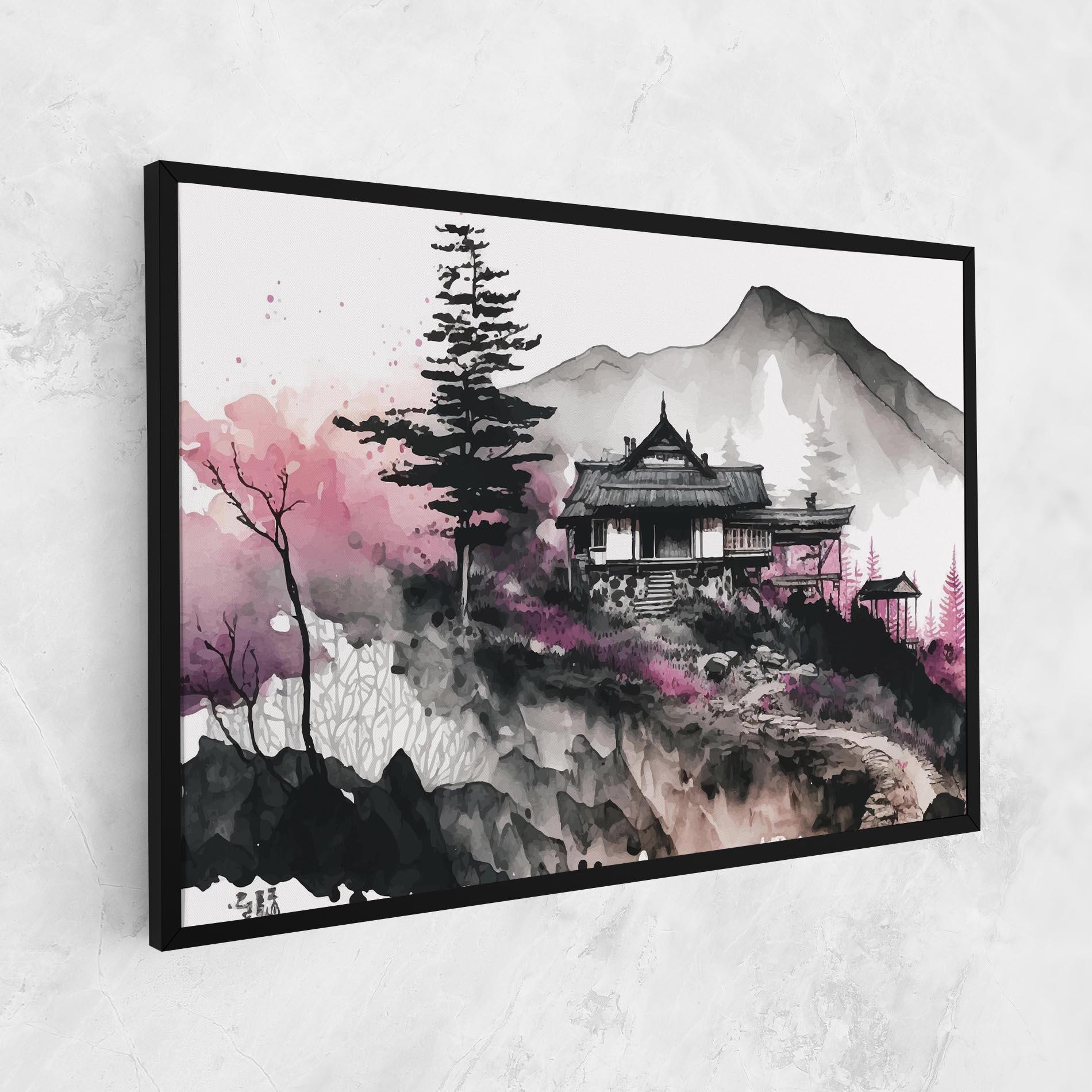 Vászonkép Japanese Temple Art mockup 1