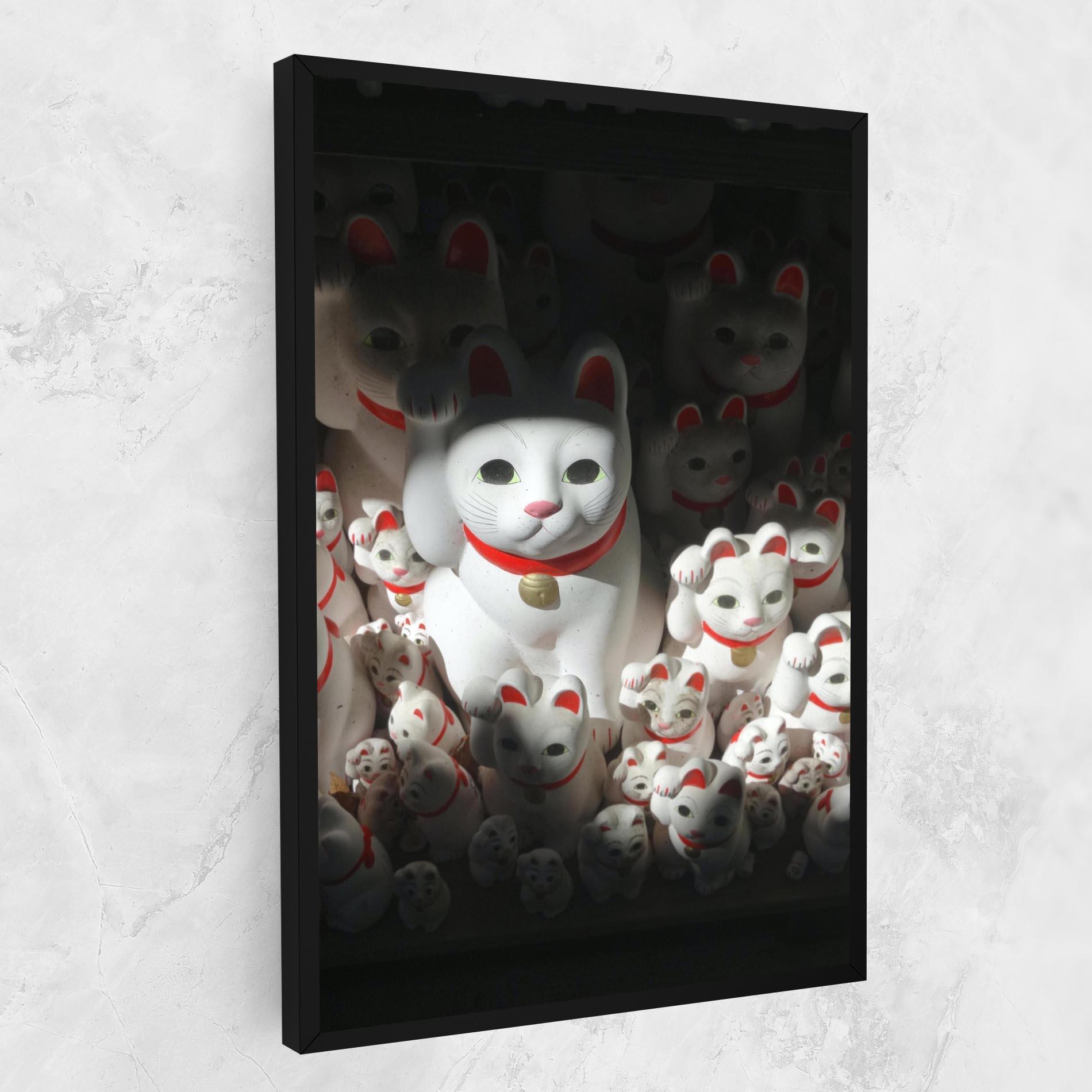 Vászonkép White Lucky Cats mockup 1