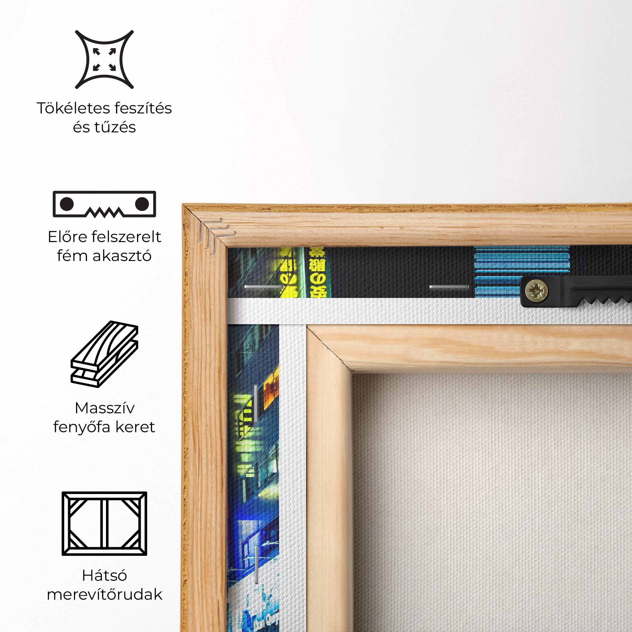 Vászonkép Colorful City Lights mockup 5