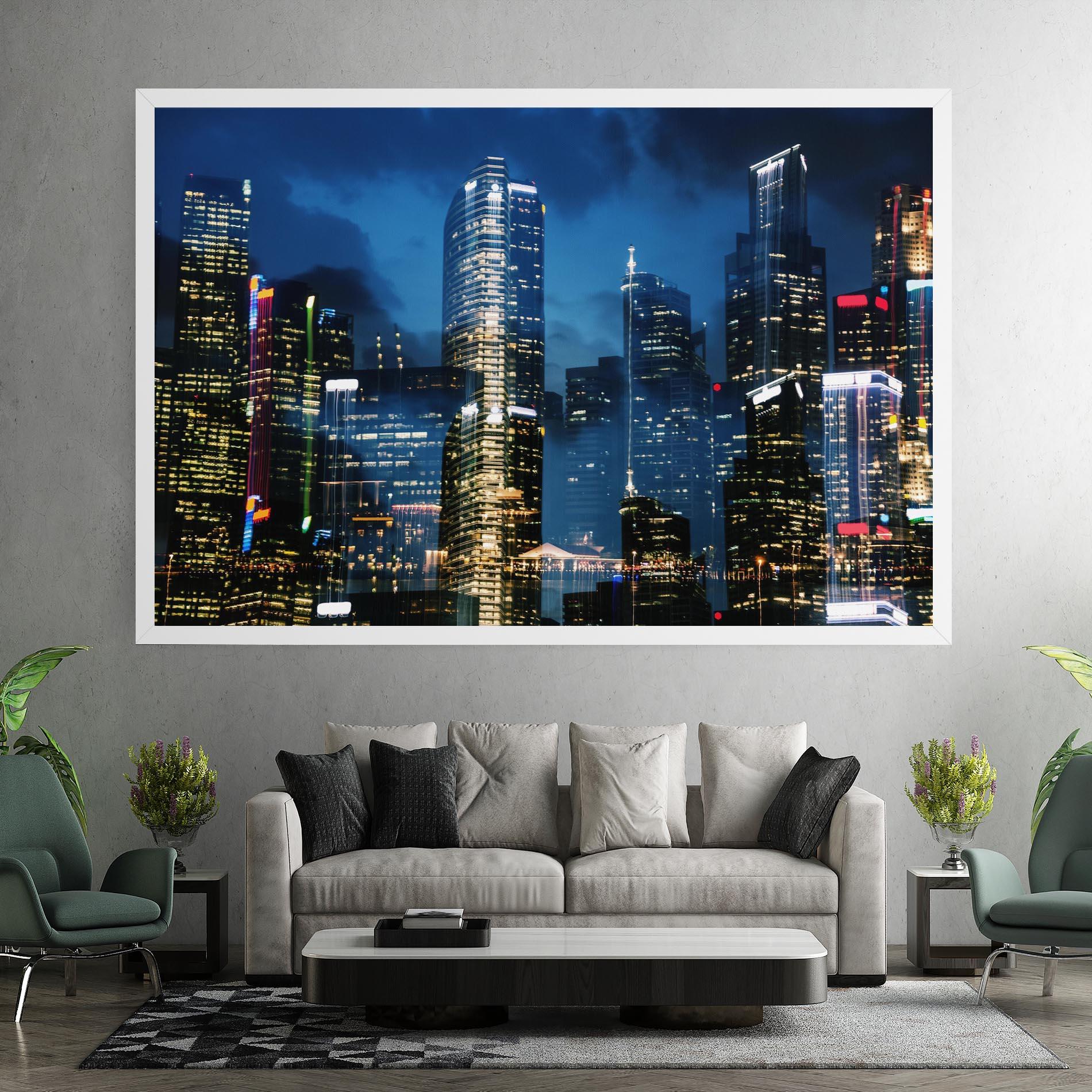 Vászonkép Singapore Night mockup 7