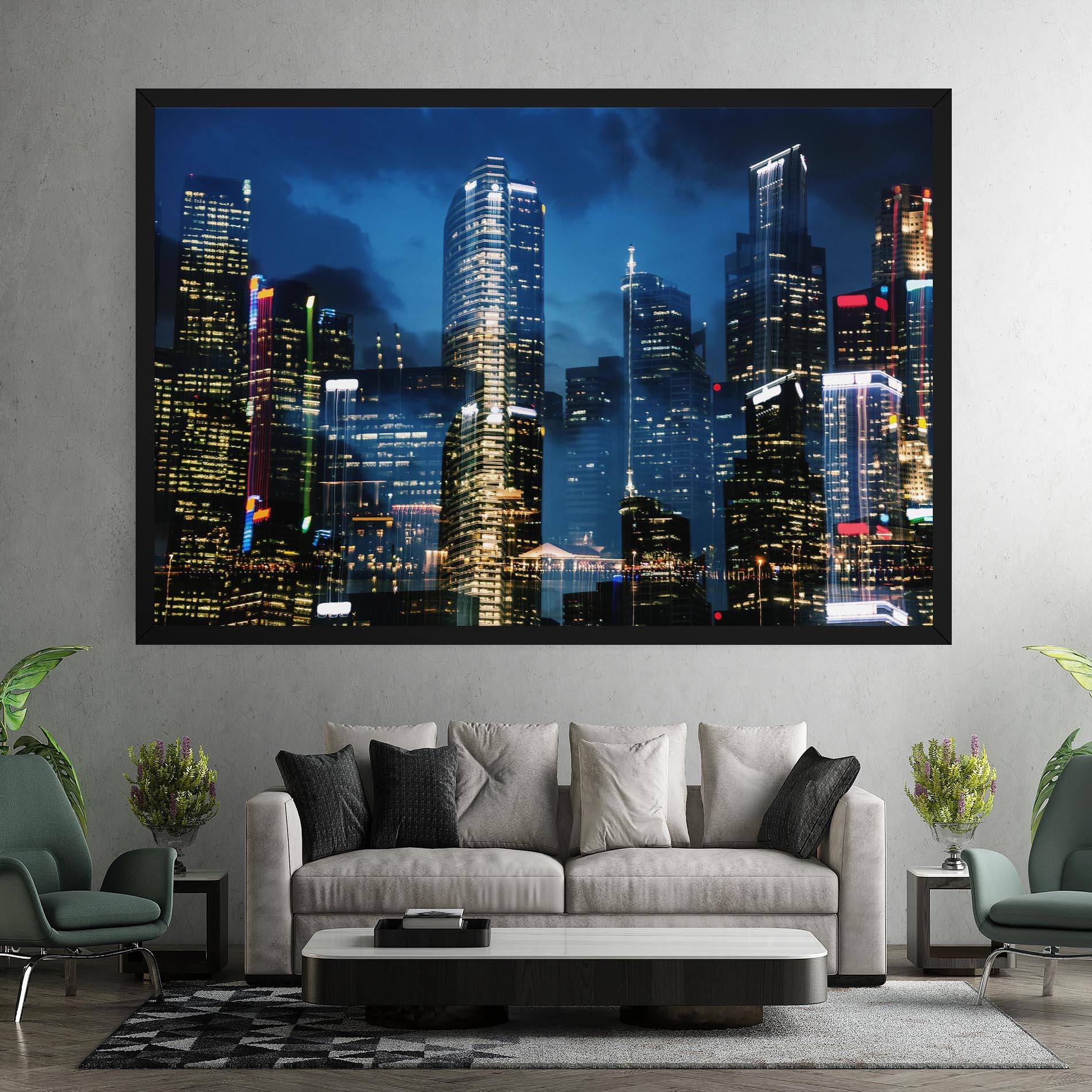 Vászonkép Singapore Night mockup 7