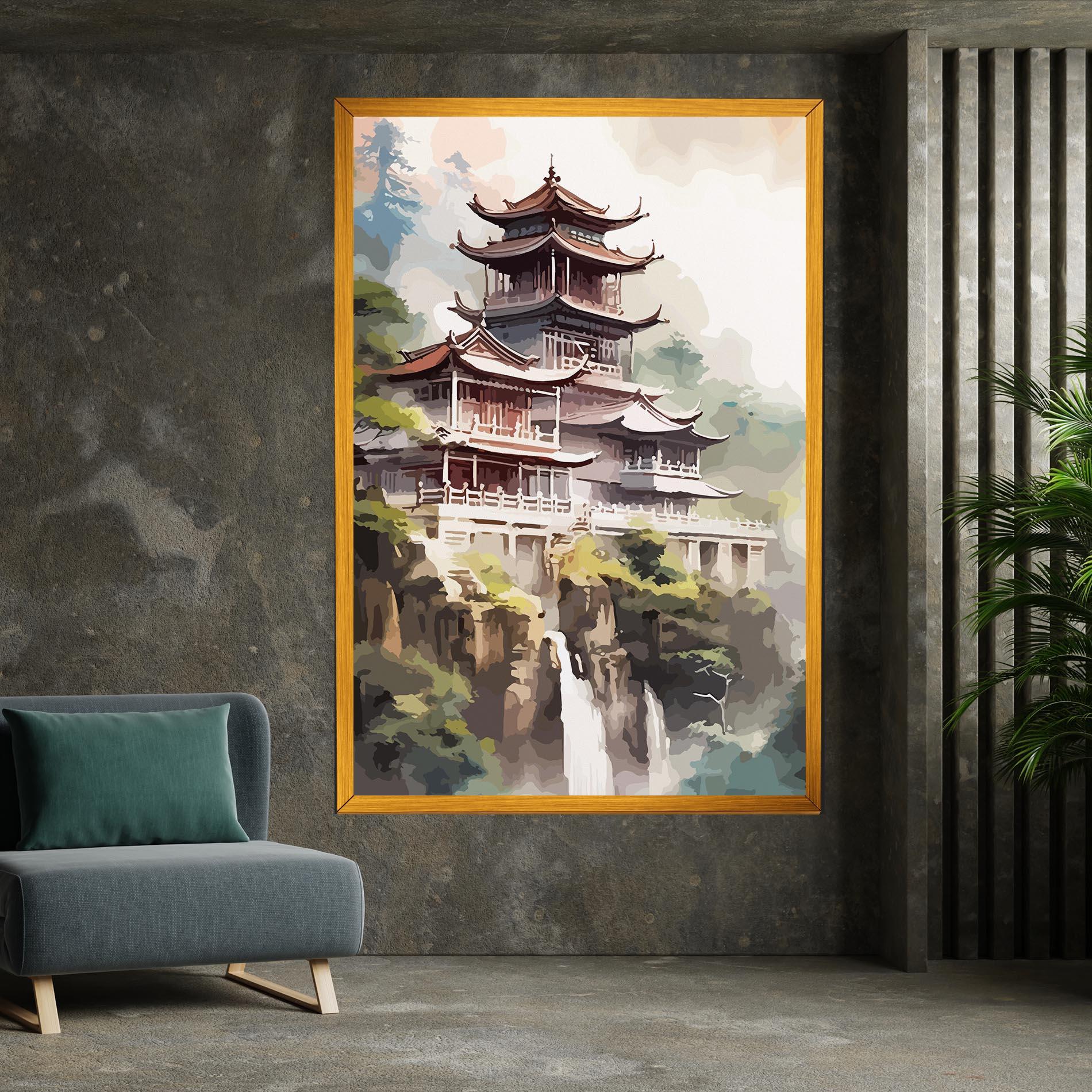 Vászonkép Temple Painting mockup 7