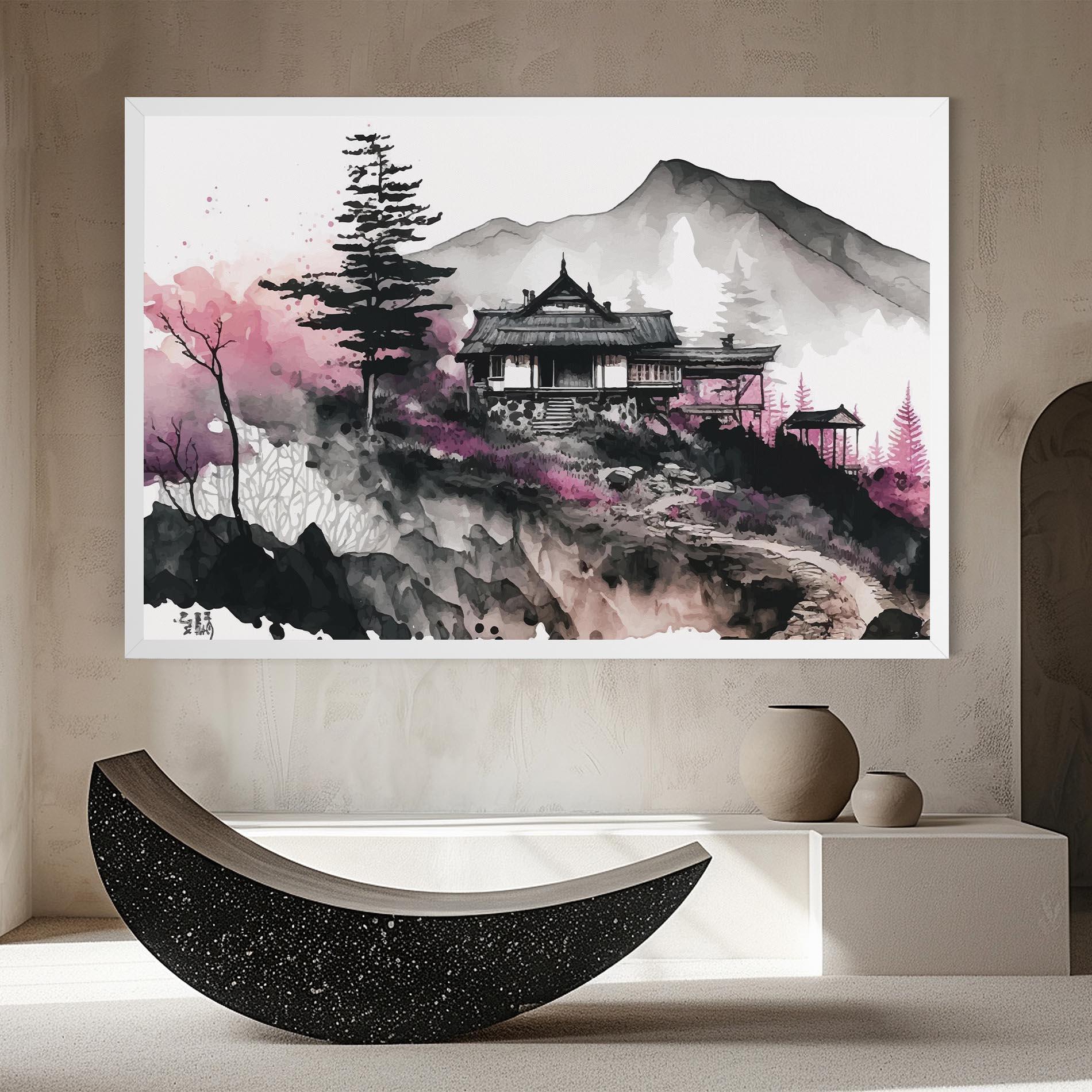 Vászonkép Japanese Temple Art mockup 8