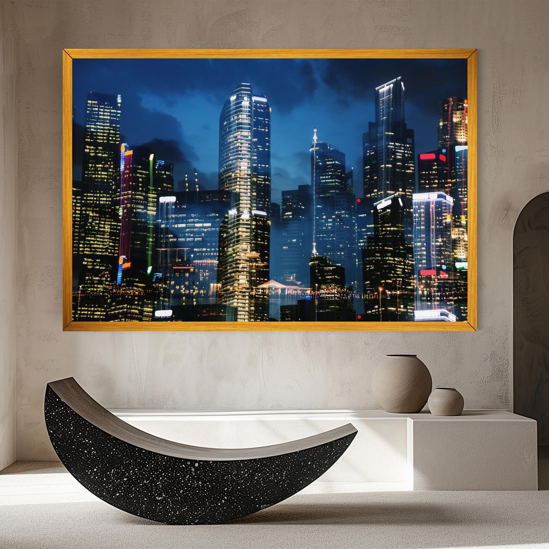 Vászonkép Singapore Night mockup 8