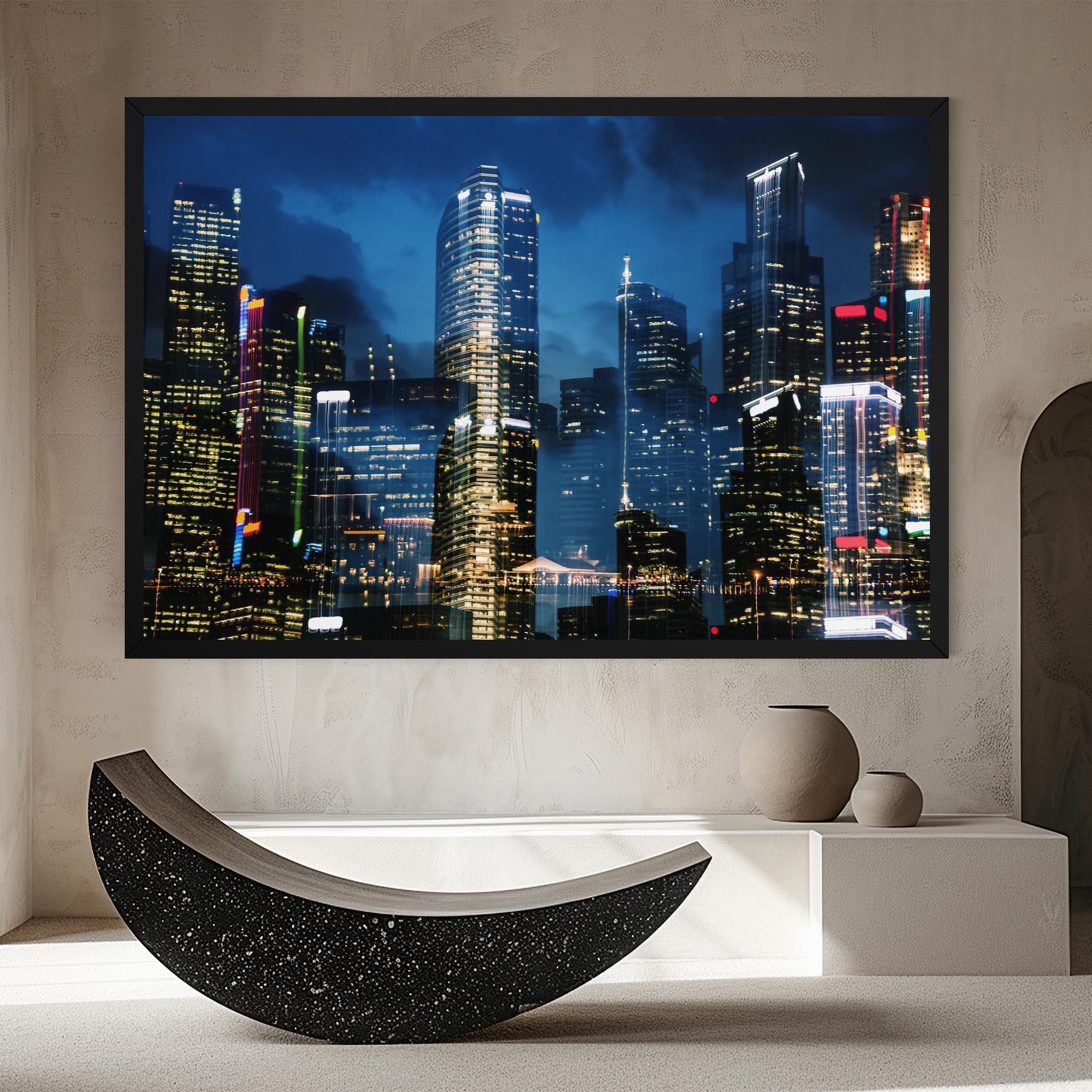 Vászonkép Singapore Night mockup 8