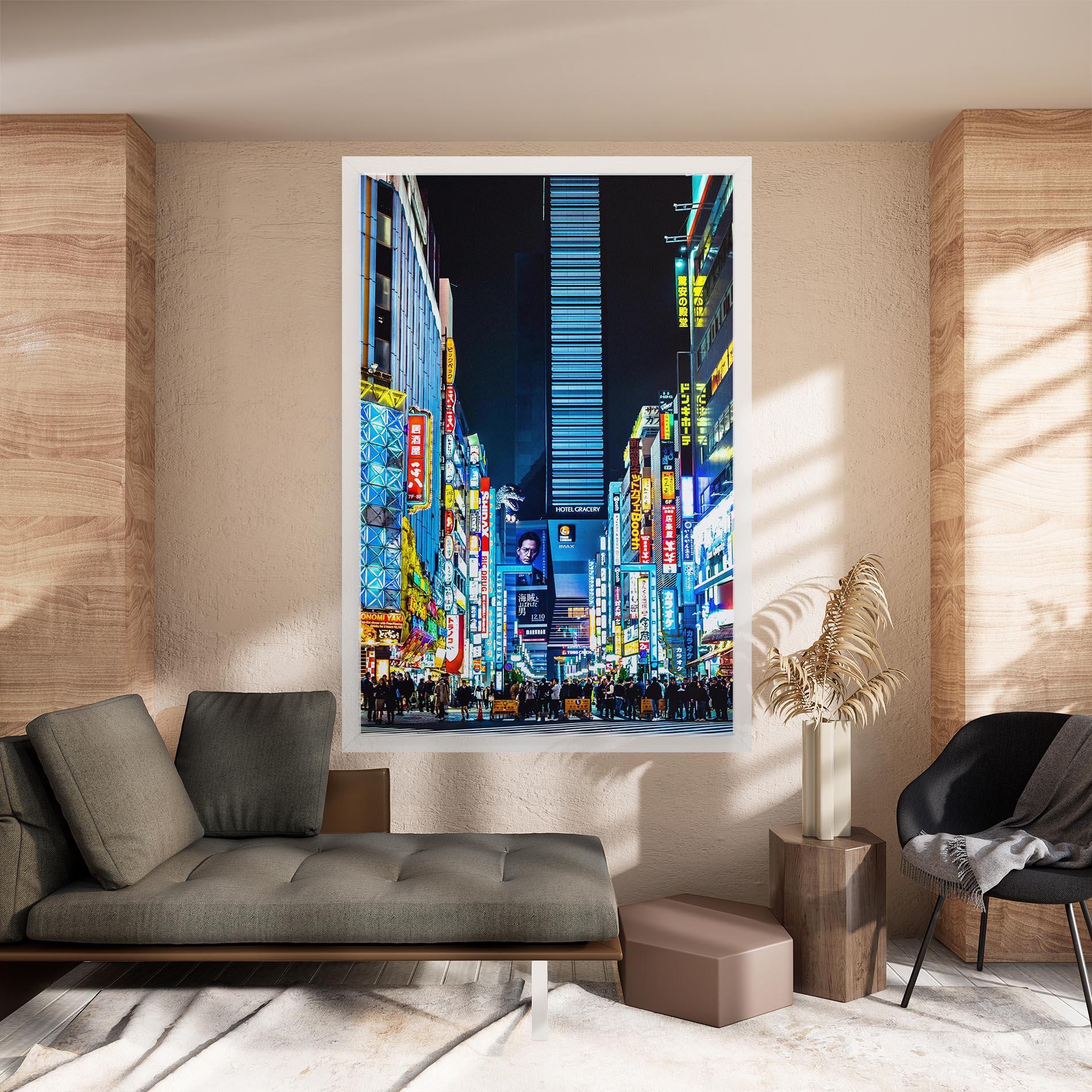 Vászonkép Colorful City Lights mockup 8