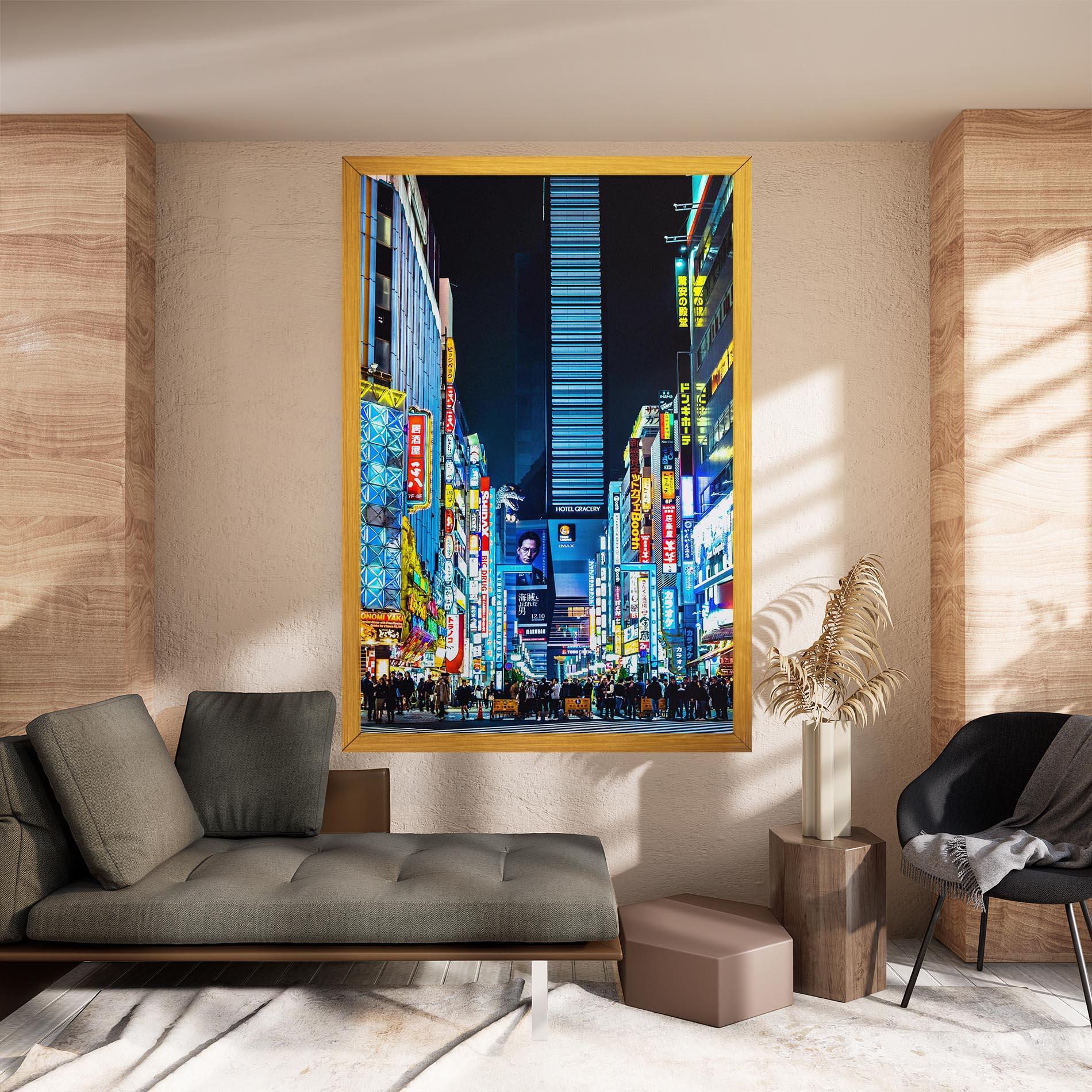 Vászonkép Colorful City Lights mockup 8