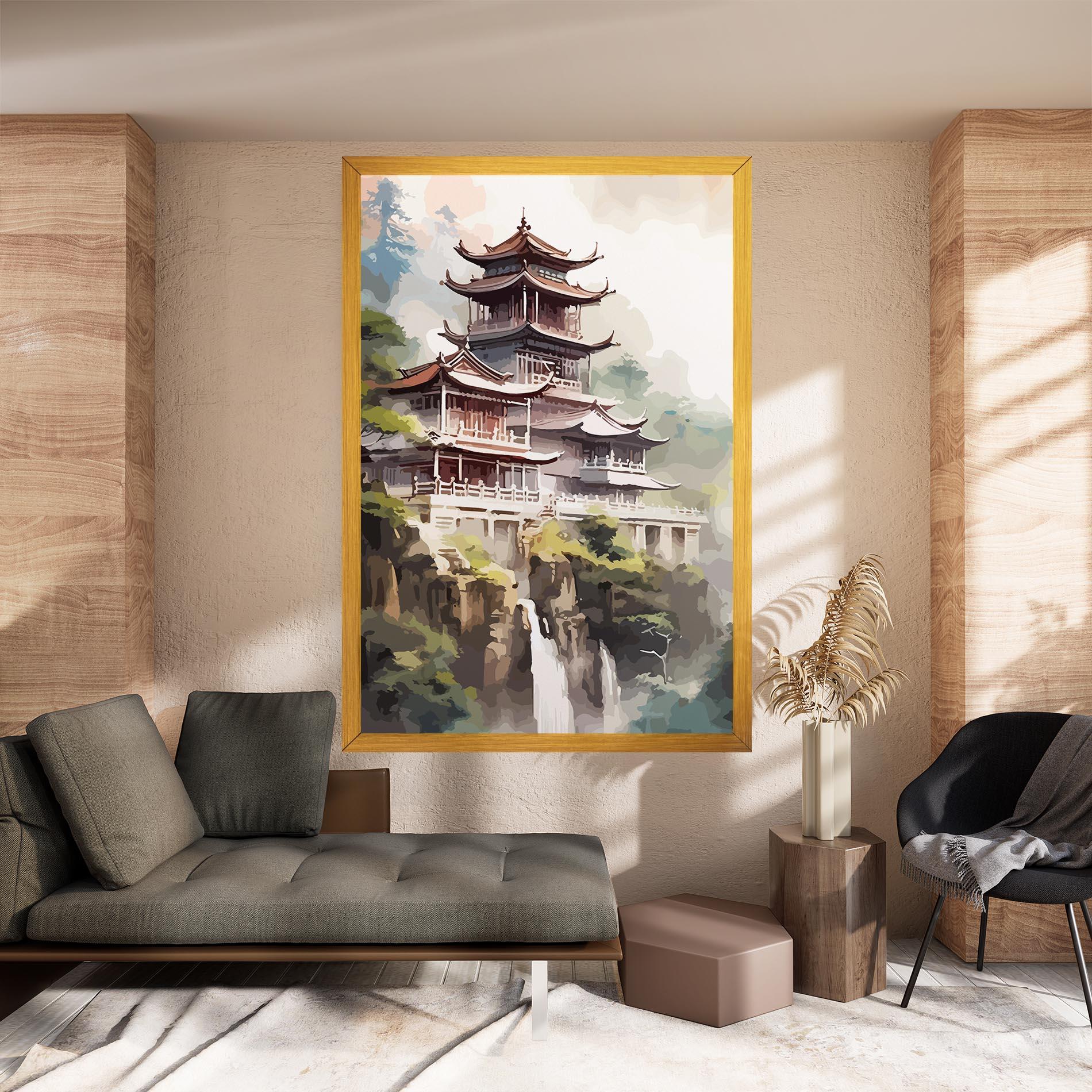 Vászonkép Temple Painting mockup 8