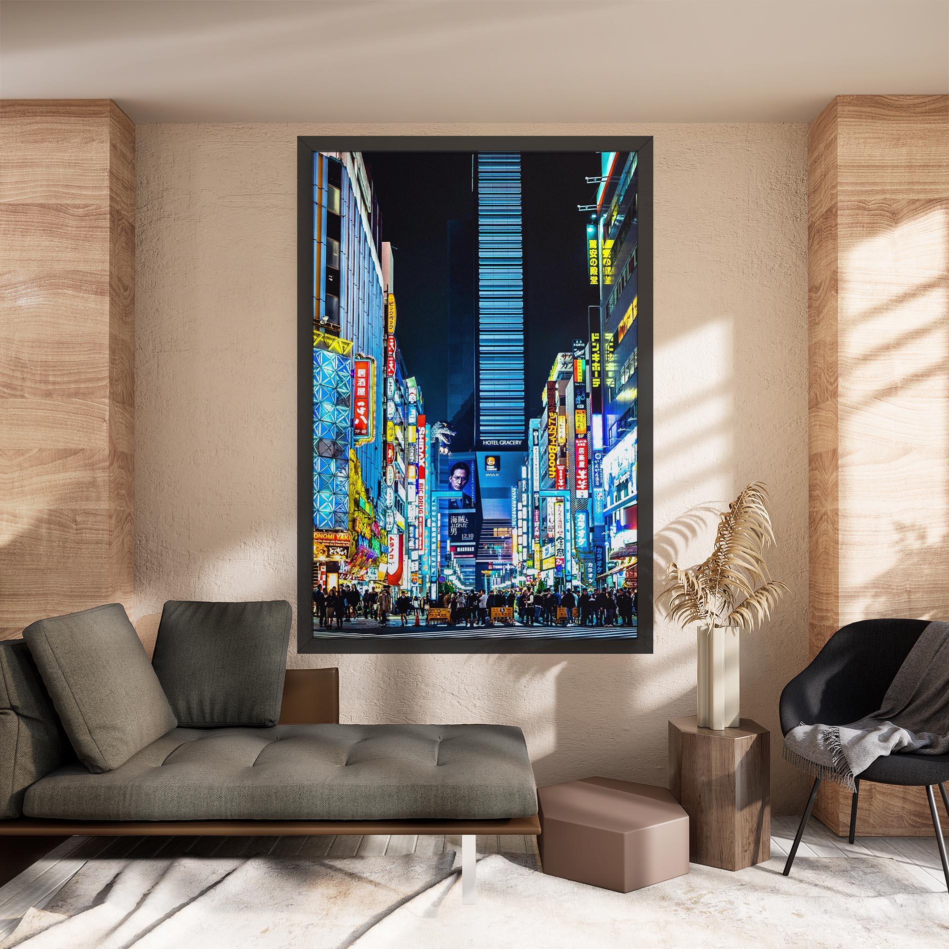 Vászonkép Colorful City Lights mockup 8