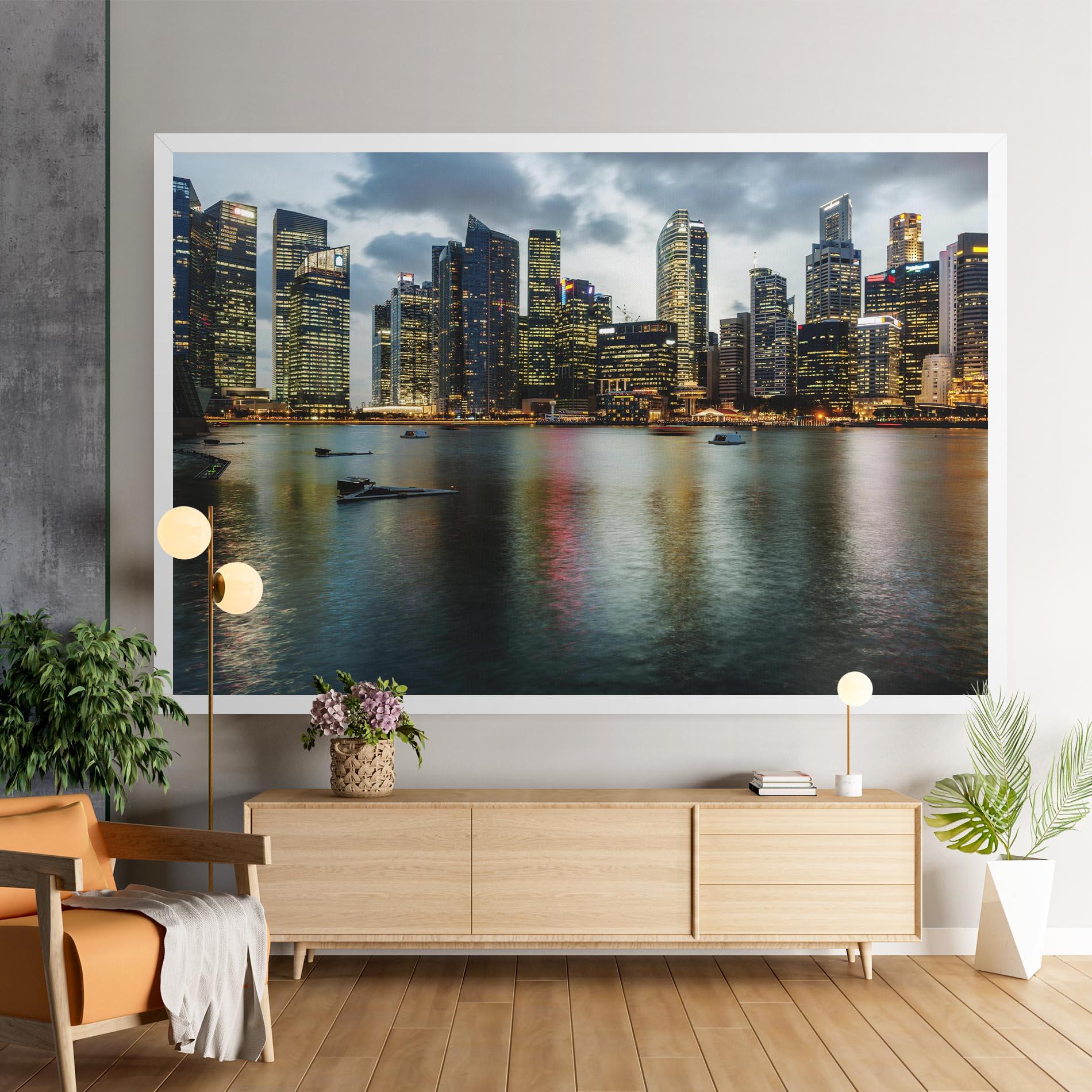 Vászonkép Singapore Skyline mockup 9