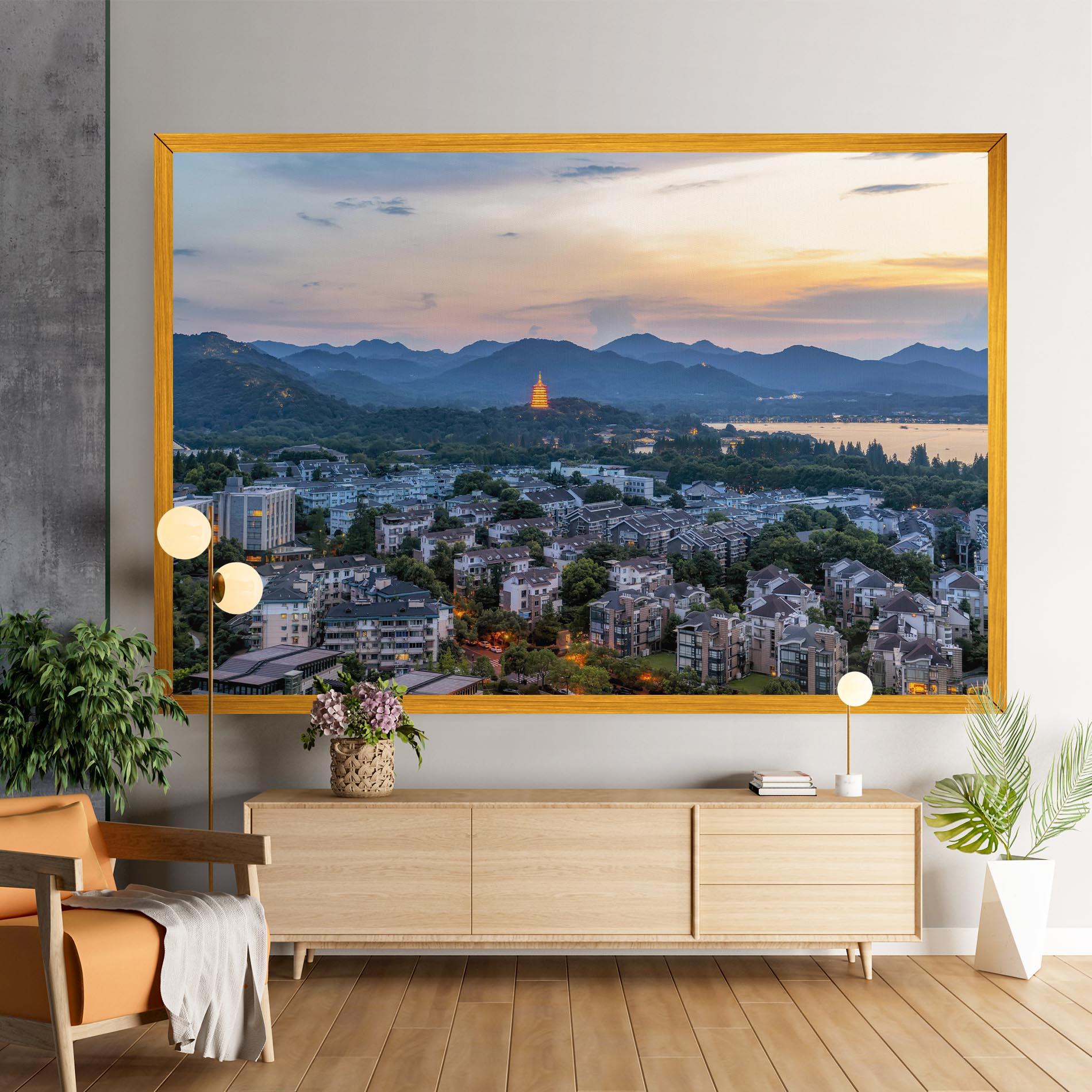 Vászonkép Hangzhou China mockup 9