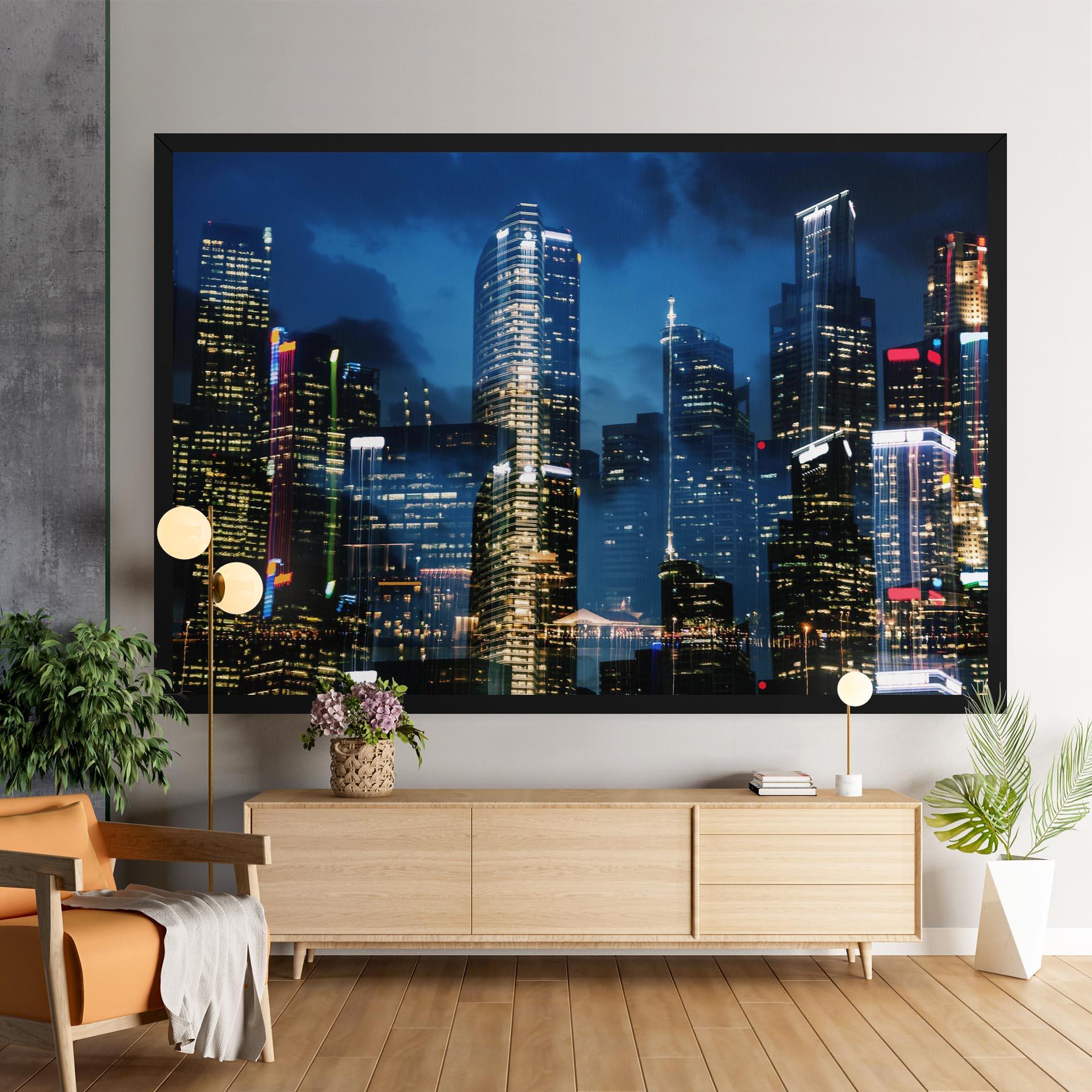 Vászonkép Singapore Night mockup 9