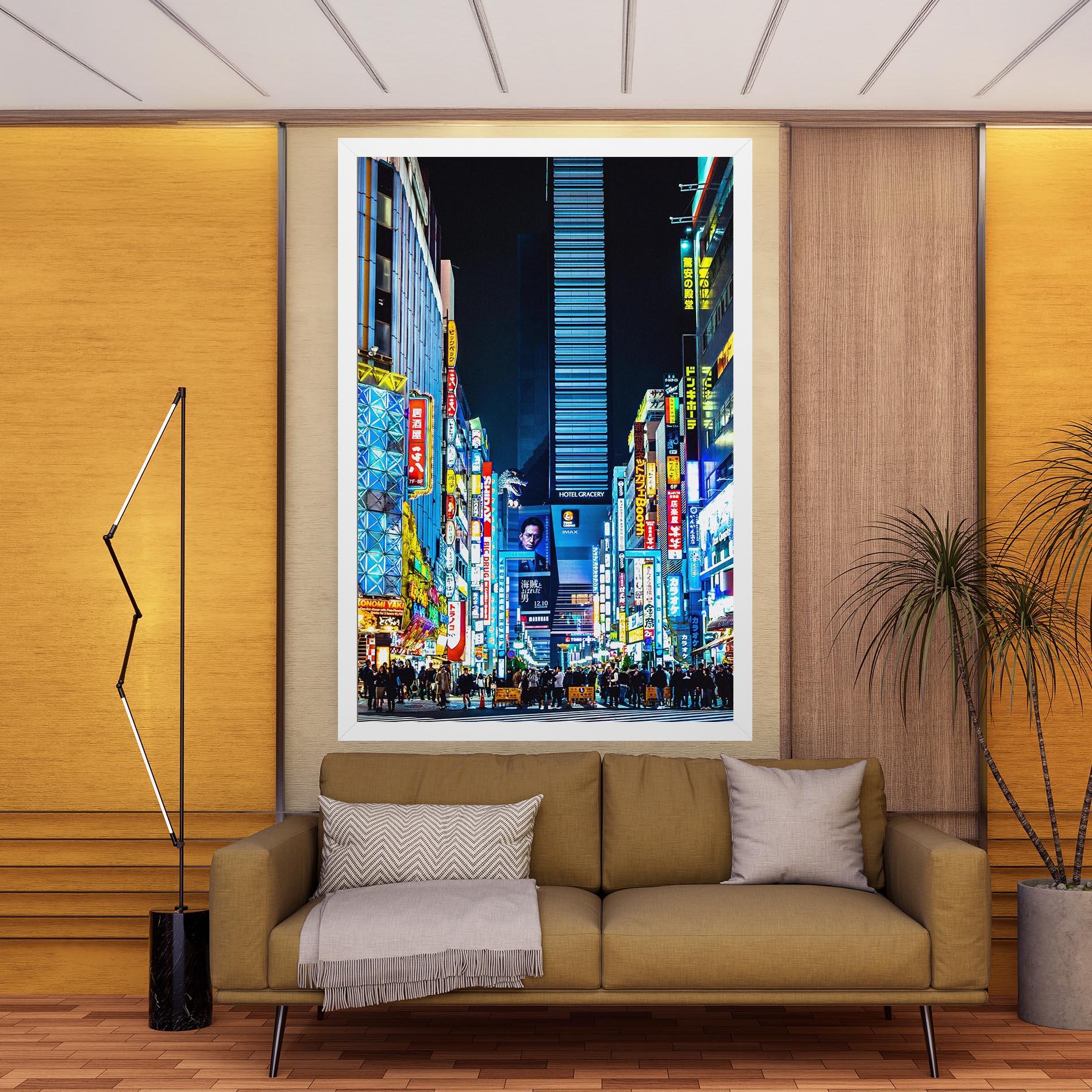 Vászonkép Colorful City Lights mockup 9