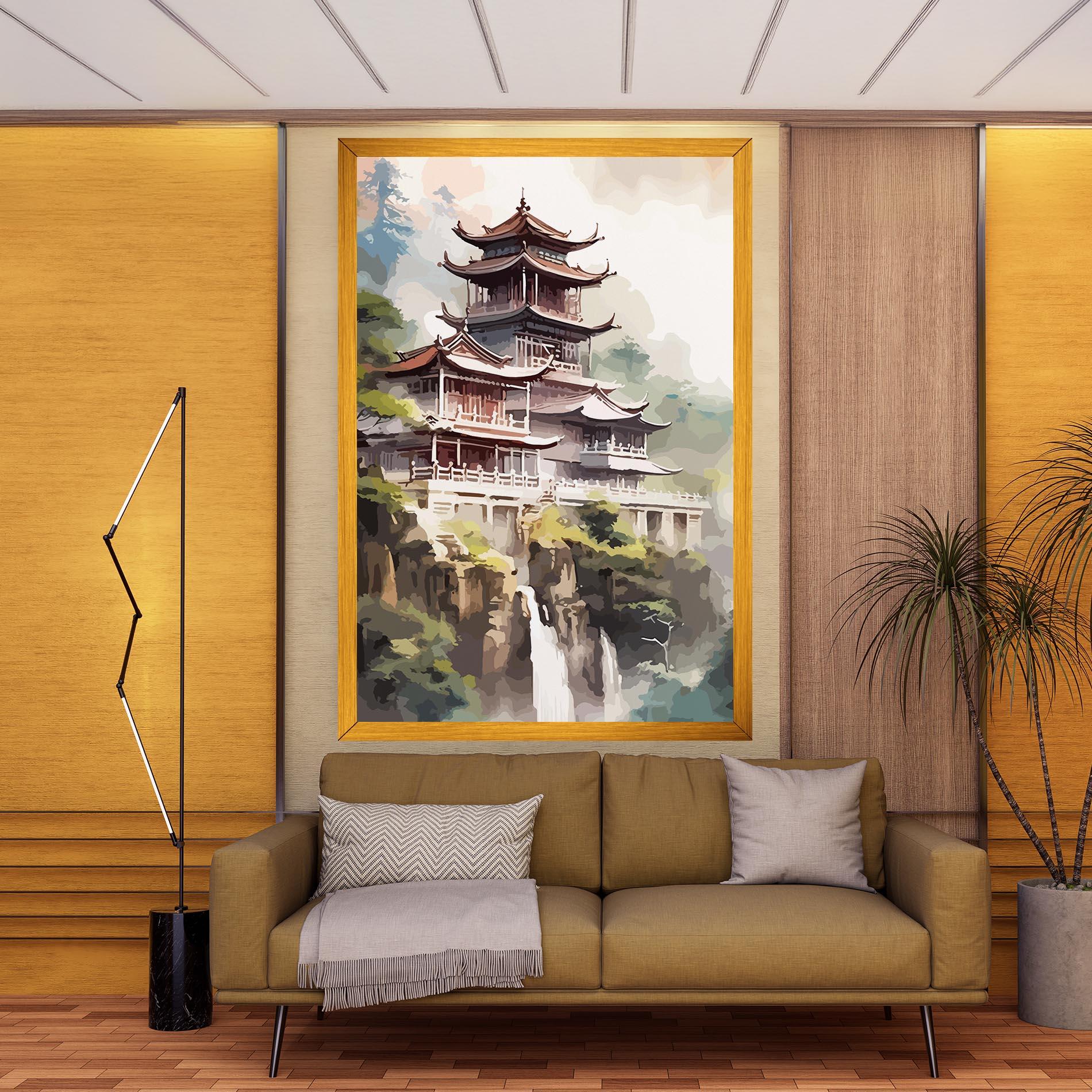 Vászonkép Temple Painting mockup 9
