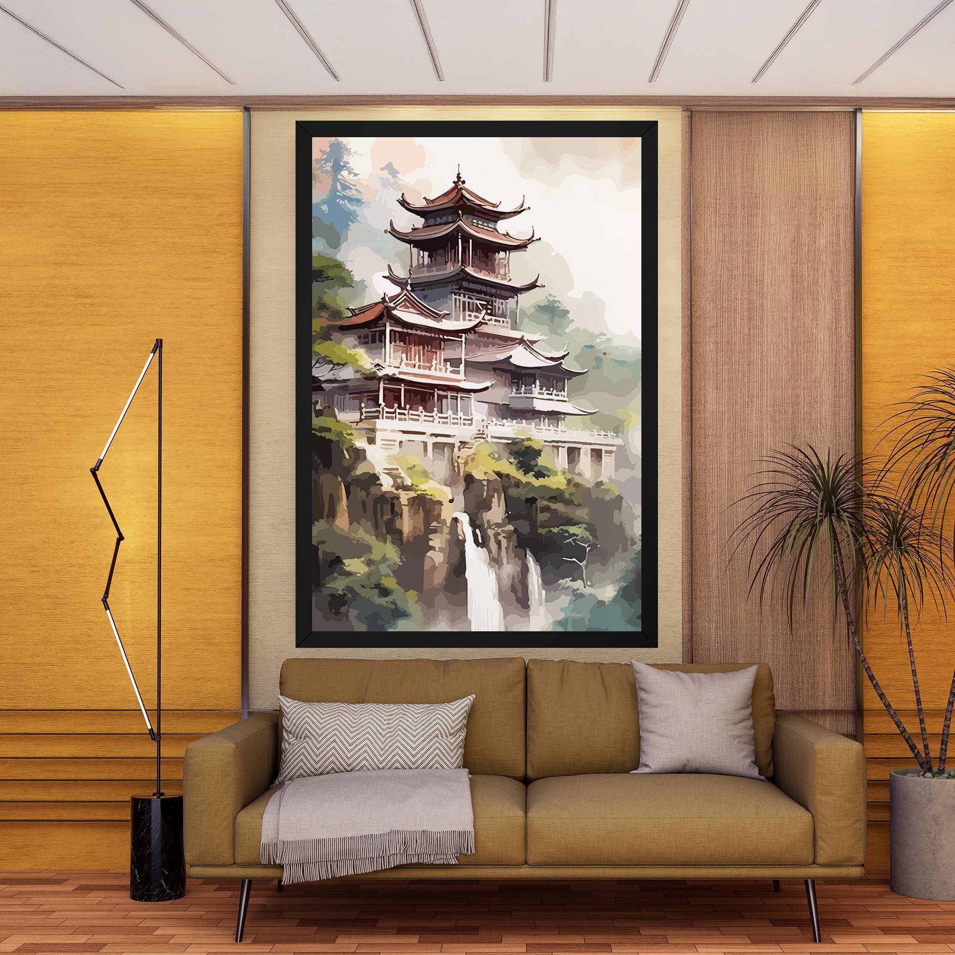 Vászonkép Temple Painting mockup 9