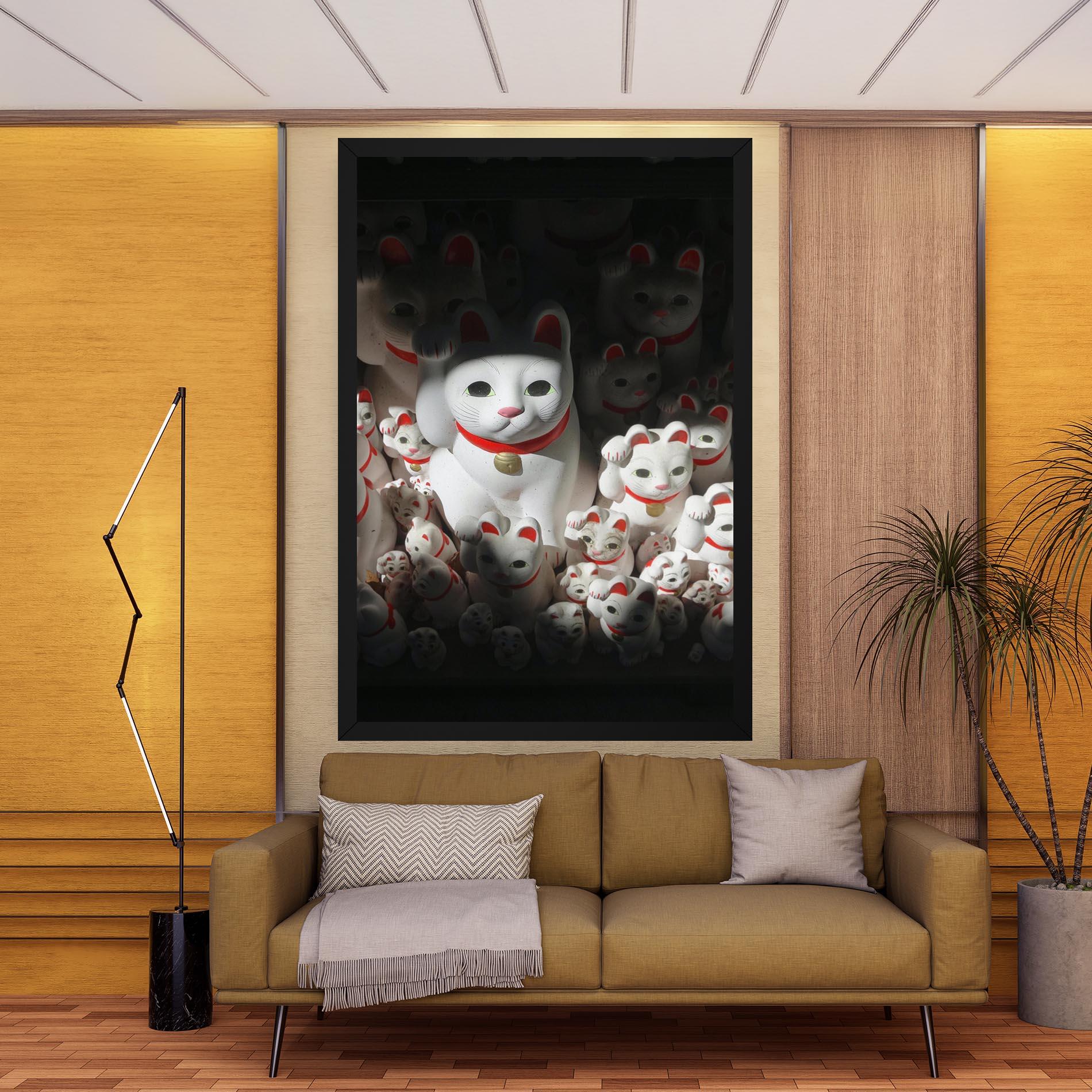 Vászonkép White Lucky Cats mockup 9