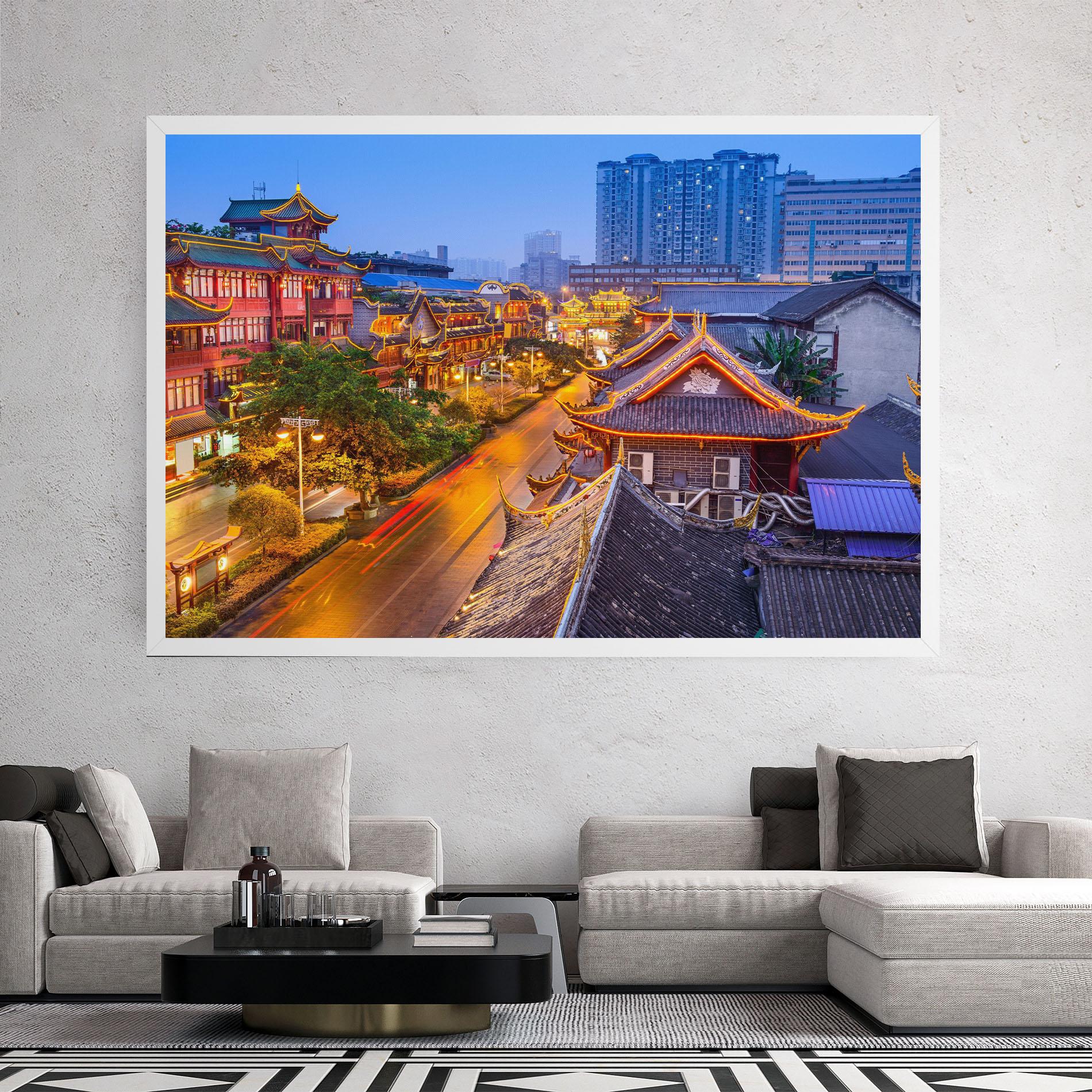 Vászonkép Chengdu China mockup 2
