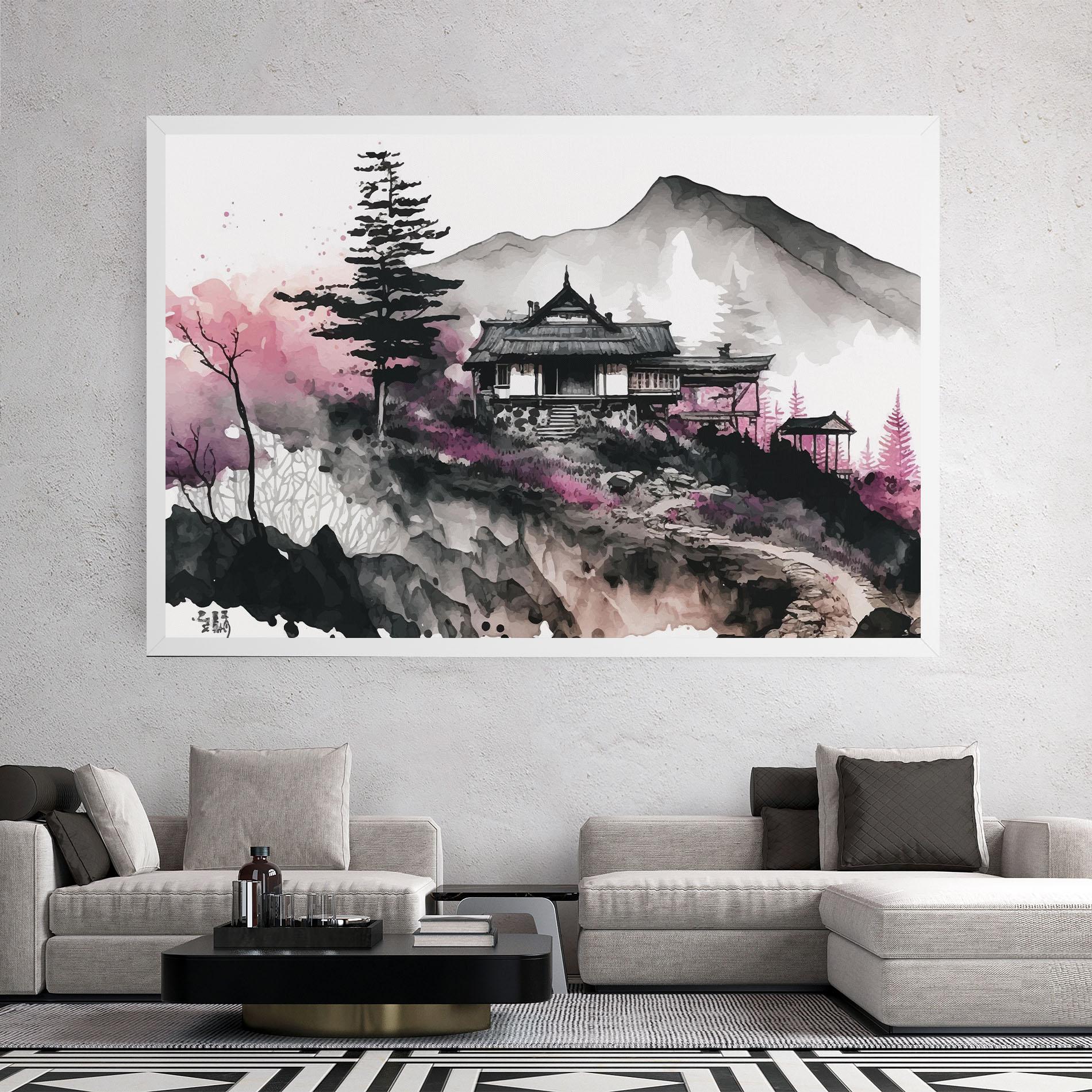 Vászonkép Japanese Temple Art mockup 2