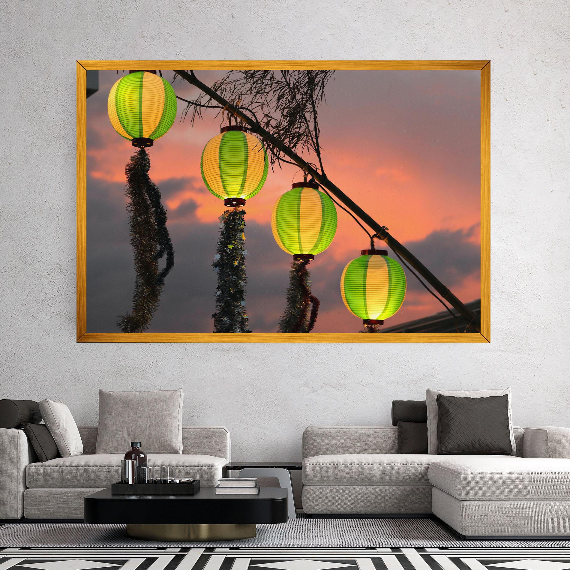 Vászonkép Green Lights mockup 2